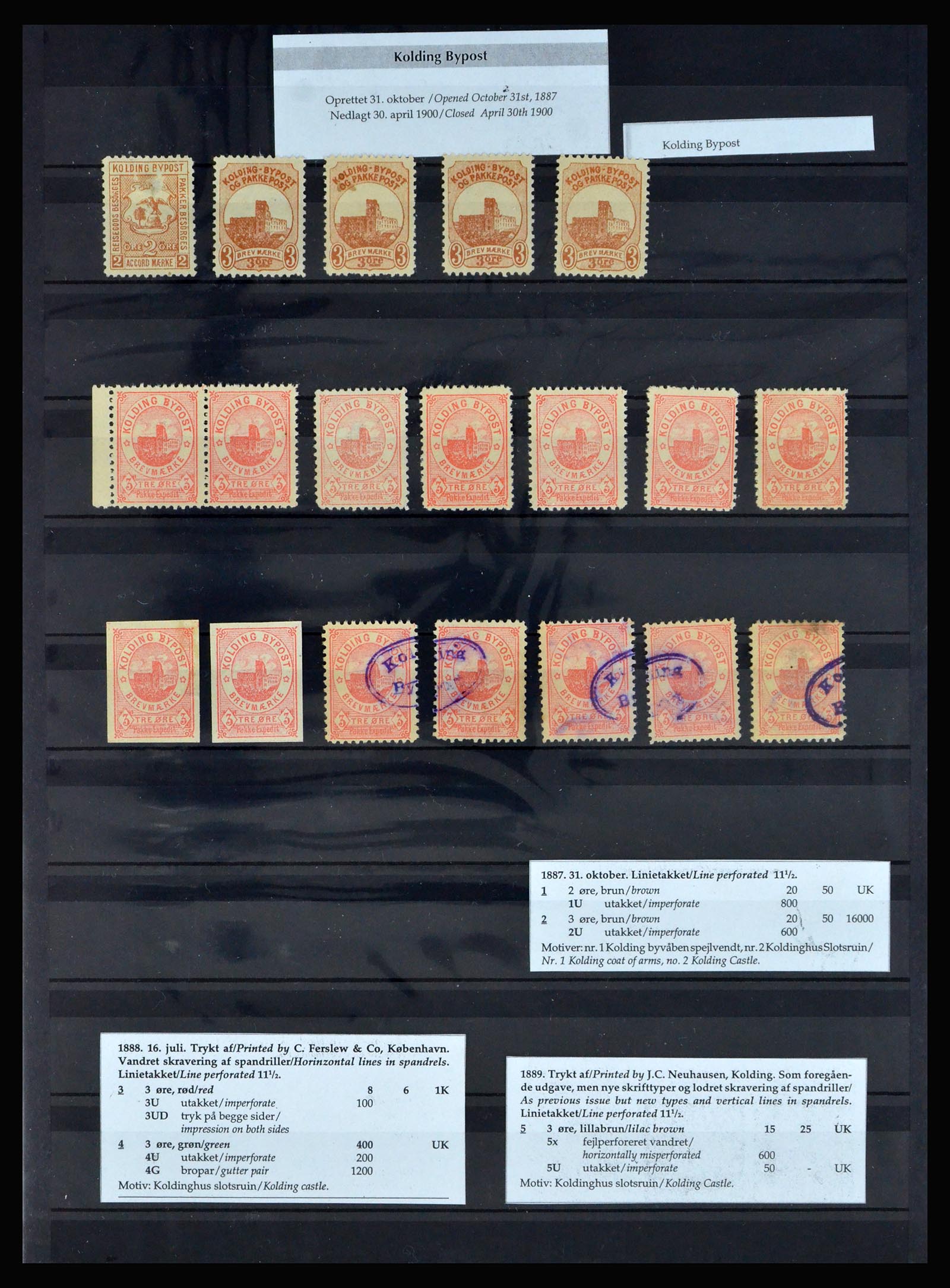 40259 0014 - Postzegel verzameling 40259 Denemarken lokaalpost 1879-1900.