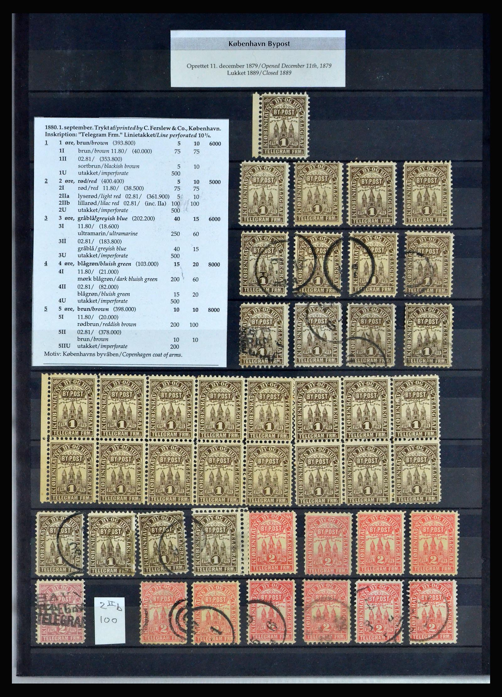 40259 0015 - Postzegel verzameling 40259 Denemarken lokaalpost 1879-1900.