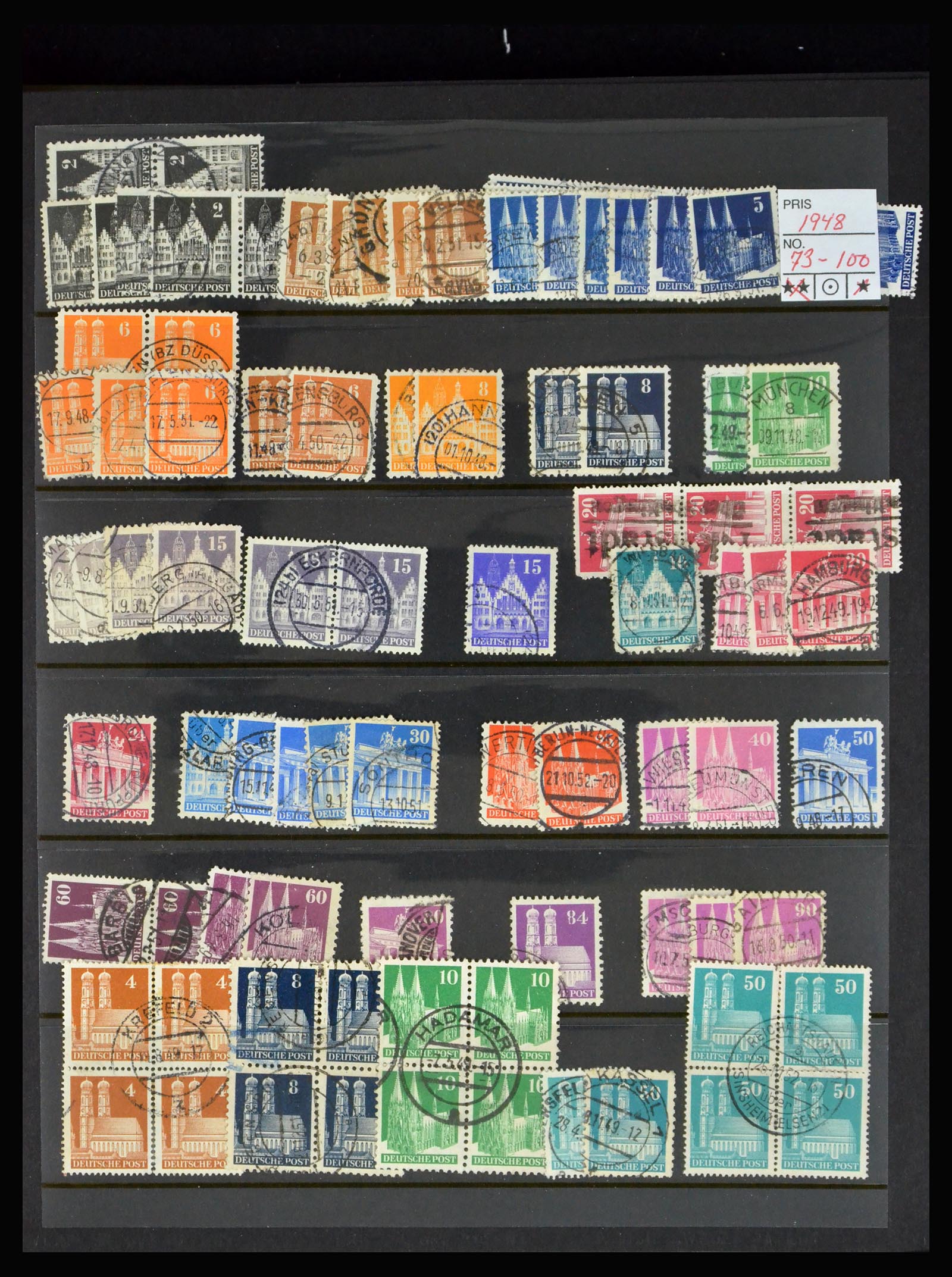 40262 0002 - Postzegelverzameling 40262 Bundespost 1948-1961.