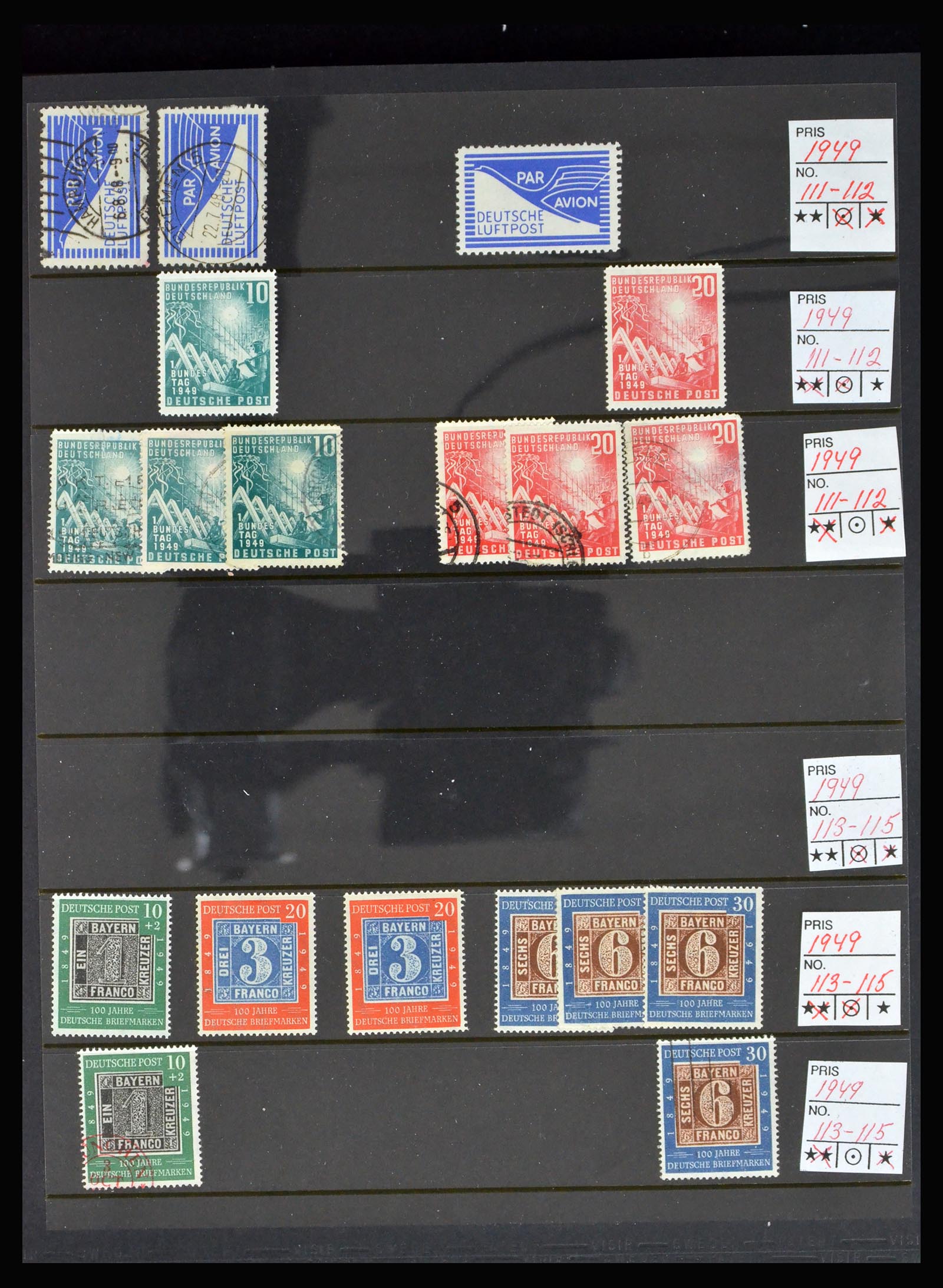 40262 0007 - Postzegelverzameling 40262 Bundespost 1948-1961.