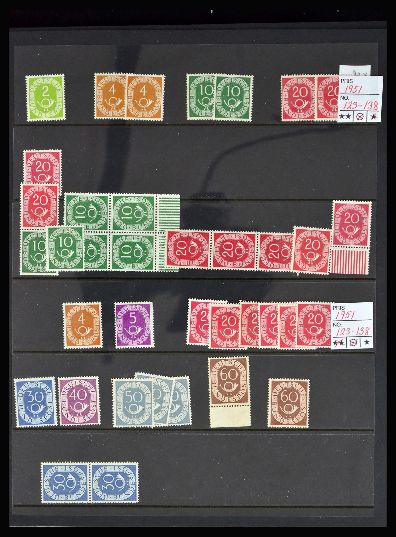40262 0010 - Postzegelverzameling 40262 Bundespost 1948-1961.