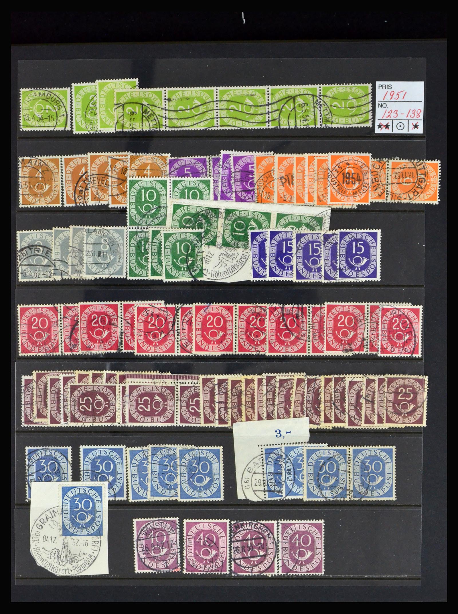 40262 0011 - Postzegelverzameling 40262 Bundespost 1948-1961.