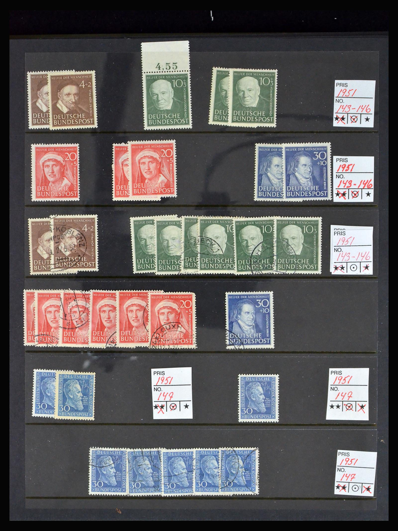 40262 0017 - Postzegelverzameling 40262 Bundespost 1948-1961.