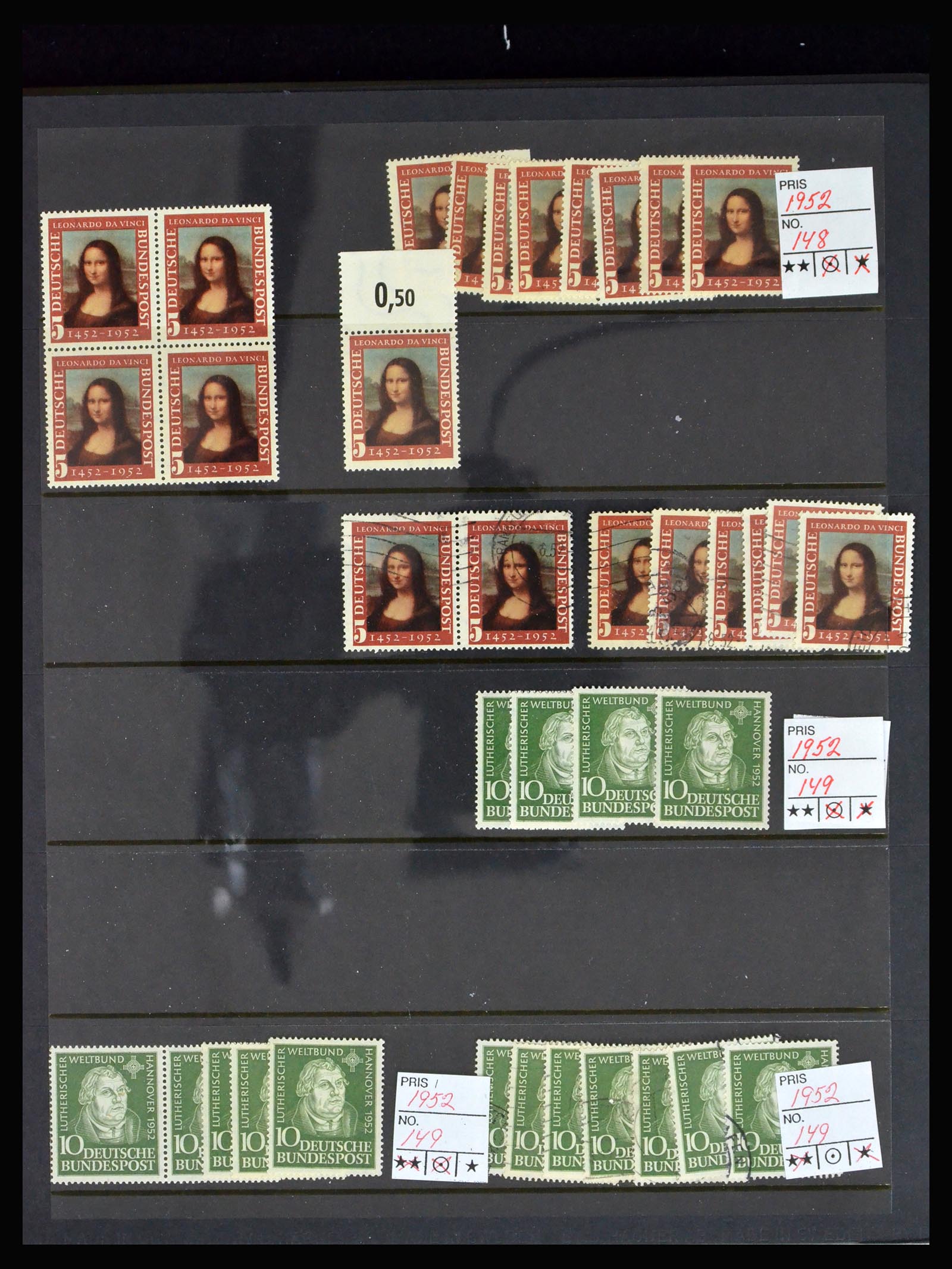 40262 0018 - Postzegelverzameling 40262 Bundespost 1948-1961.