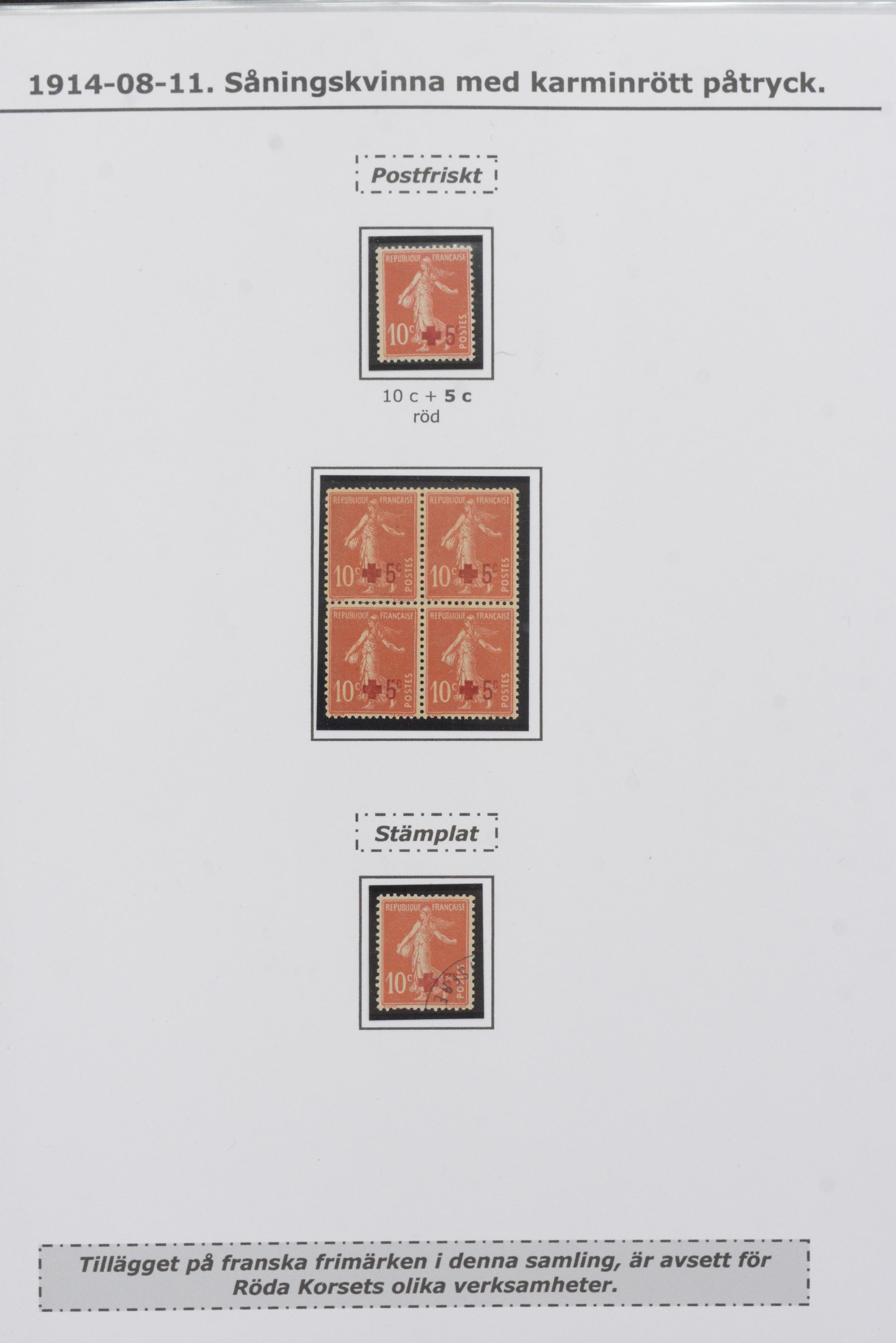 40264 0001 - Stamp collection 40264 France red cross 1914-1999.