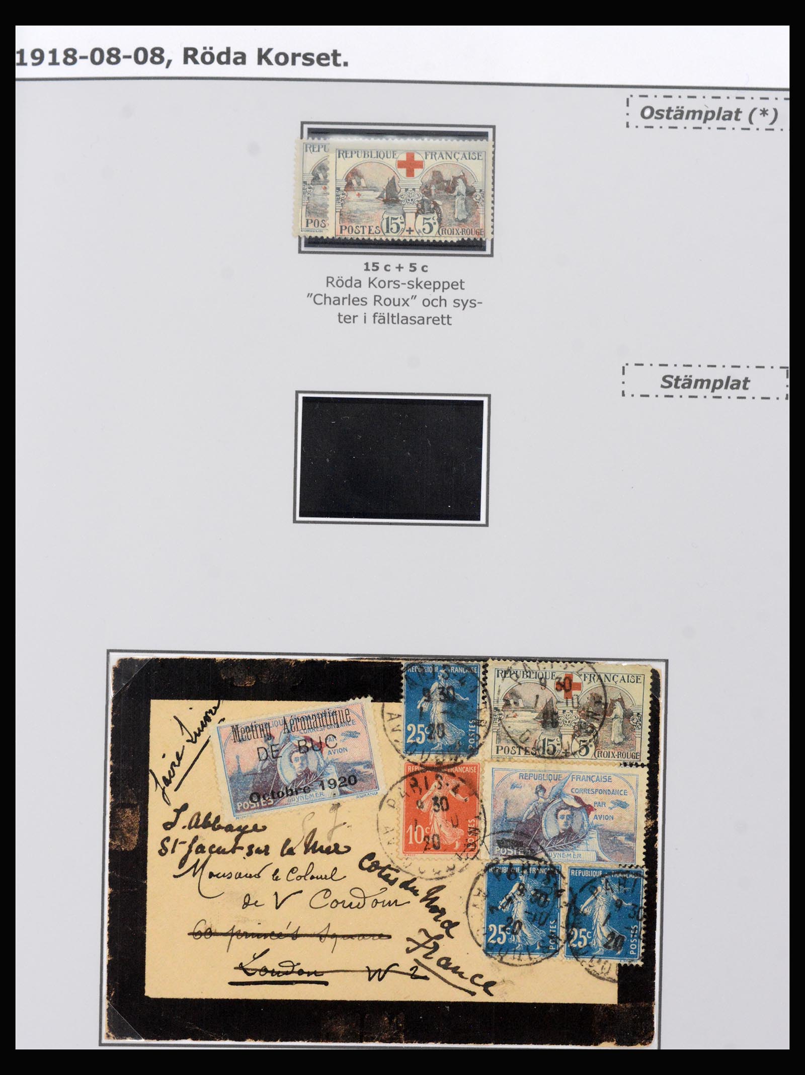 40264 0003 - Stamp collection 40264 France red cross 1914-1999.
