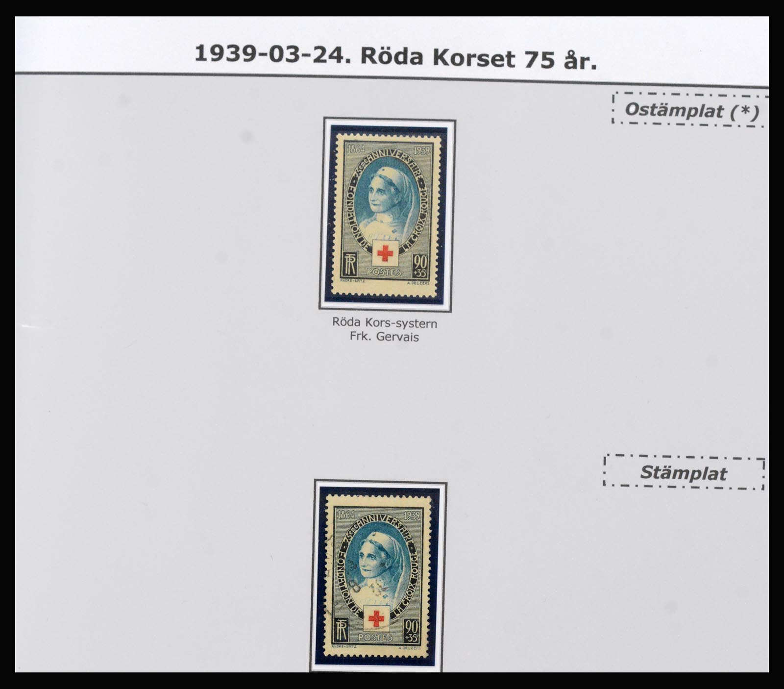 40264 0004 - Stamp collection 40264 France red cross 1914-1999.