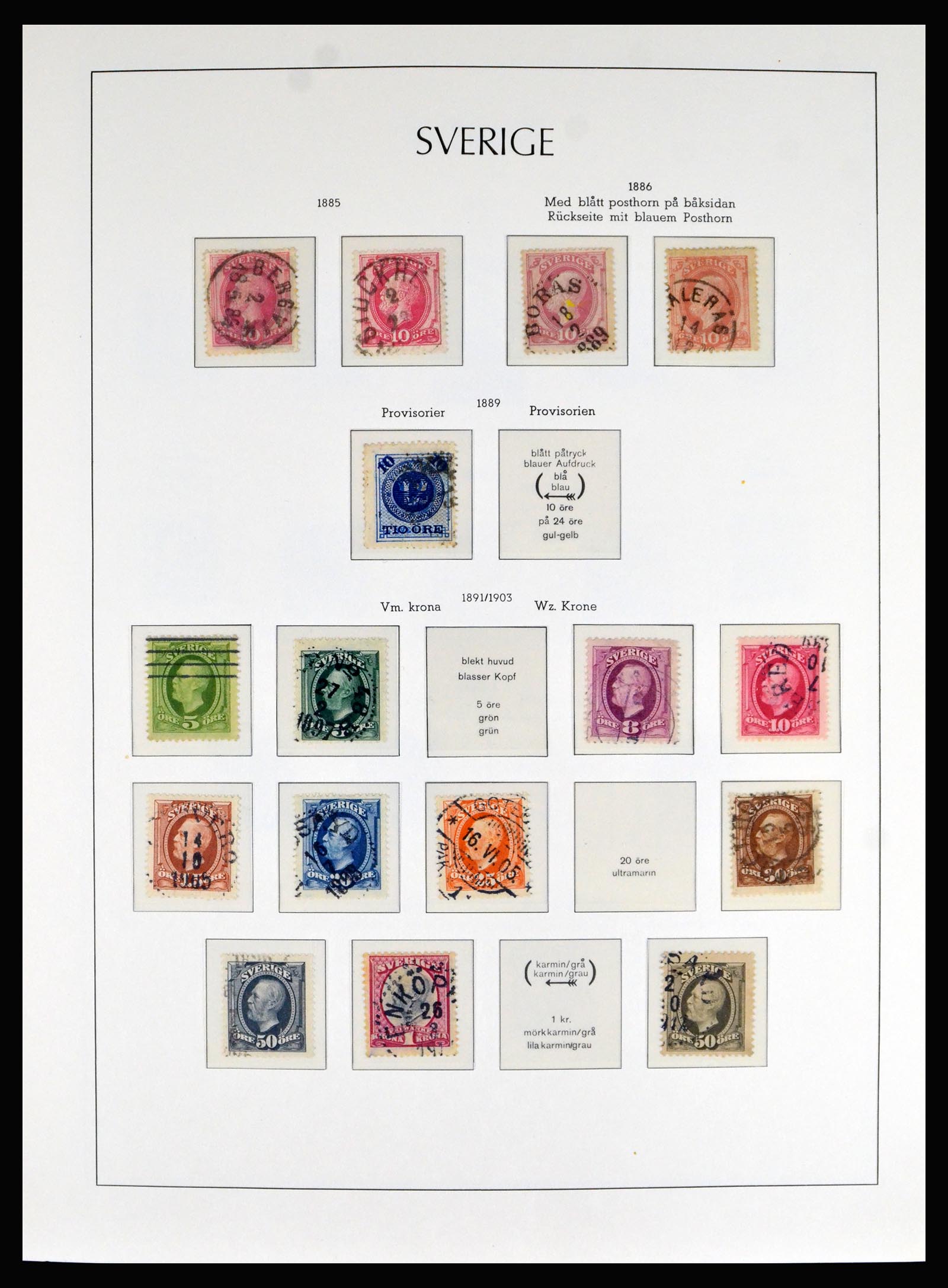 40266 0004 - Postzegel verzameling 40266 Zweden 1855-1959.
