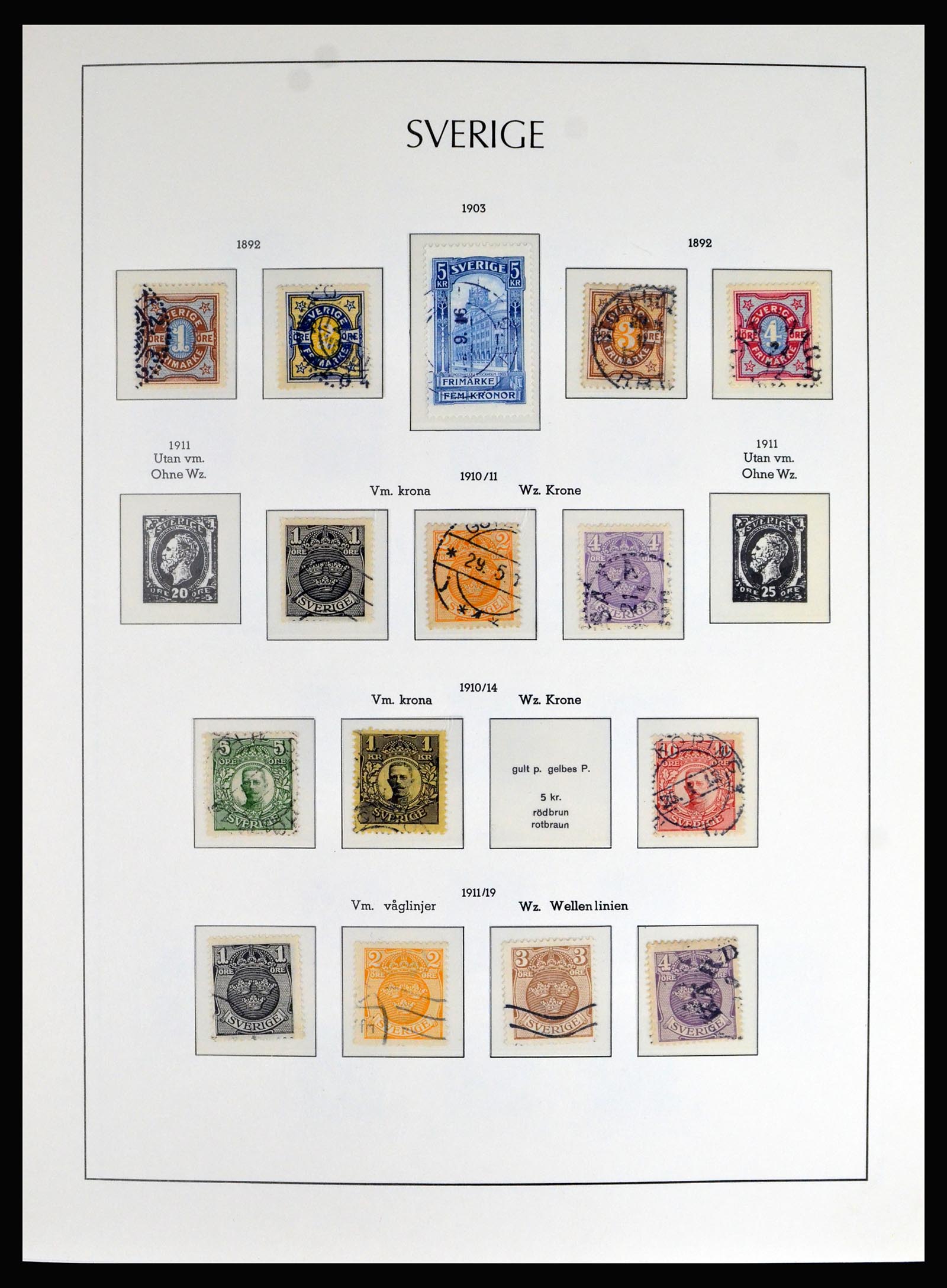 40266 0005 - Postzegel verzameling 40266 Zweden 1855-1959.