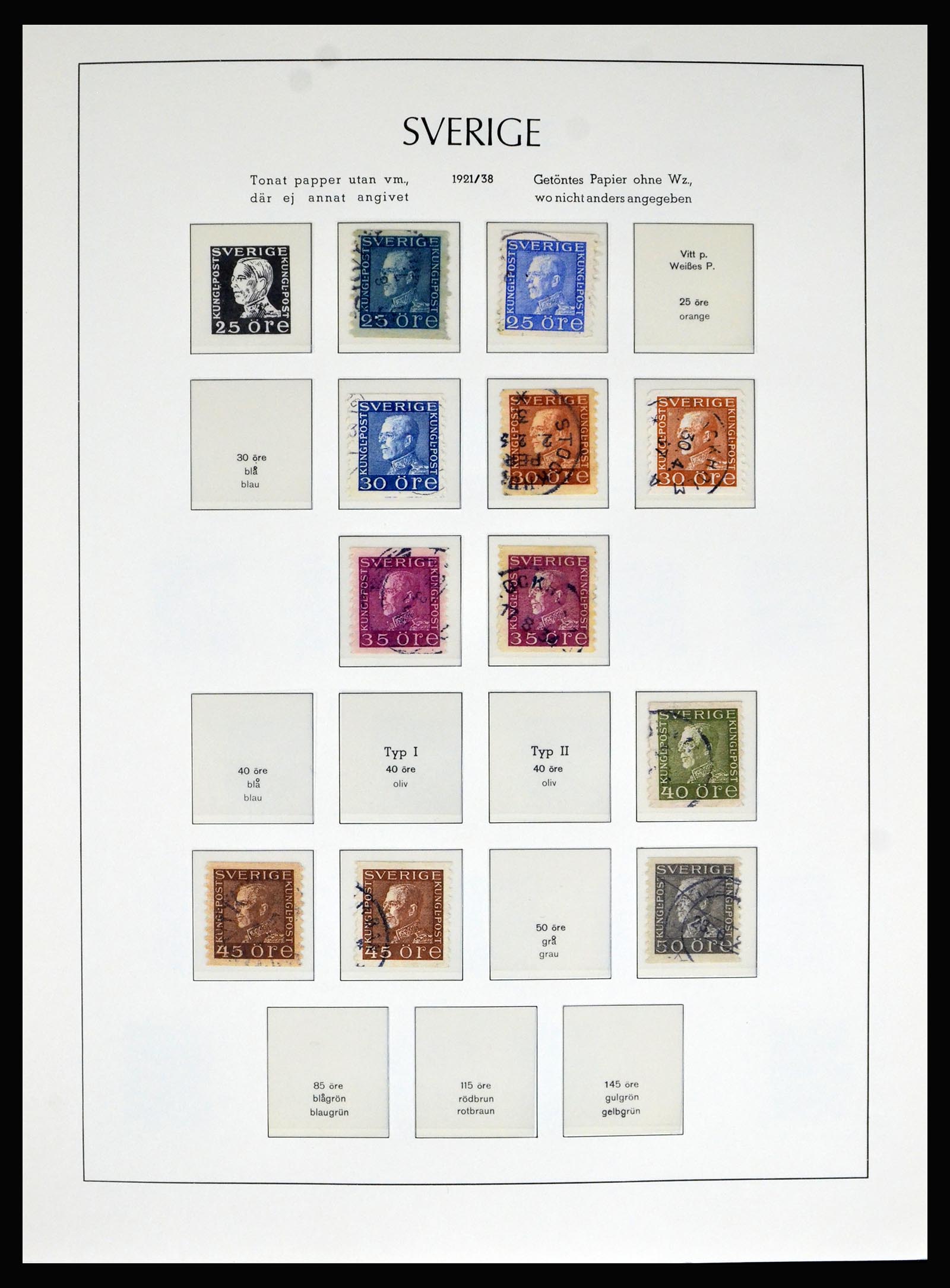 40266 0012 - Postzegel verzameling 40266 Zweden 1855-1959.