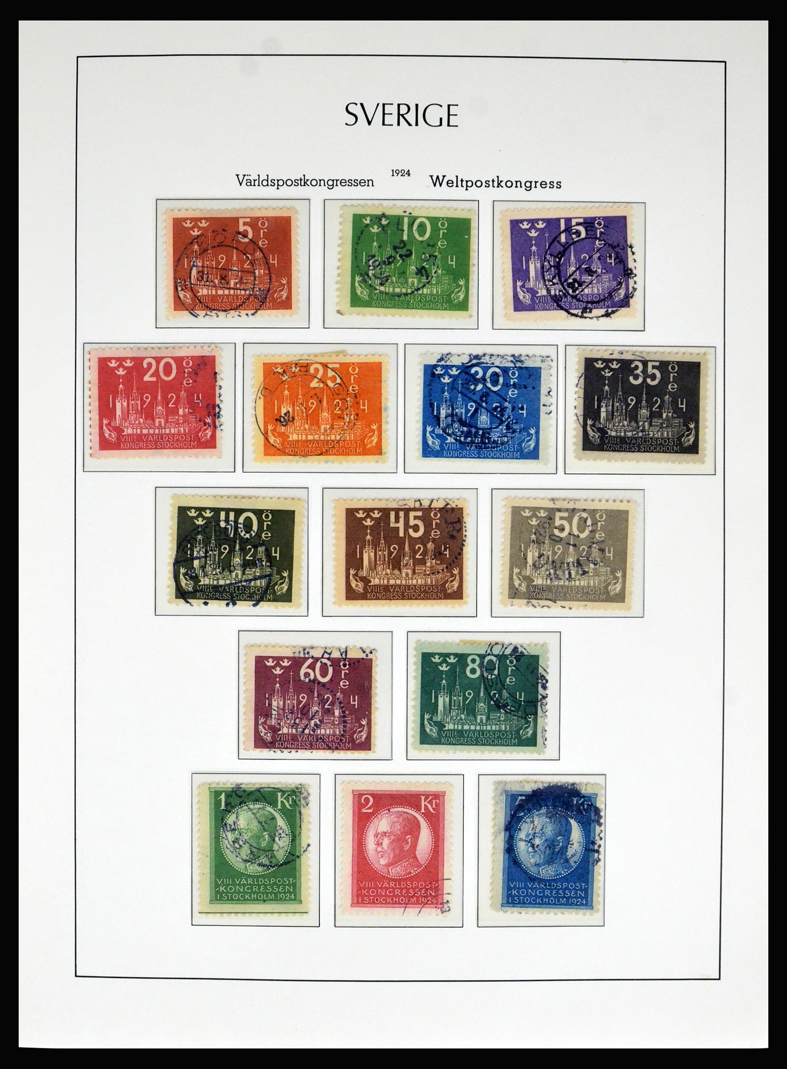 40266 0014 - Postzegel verzameling 40266 Zweden 1855-1959.