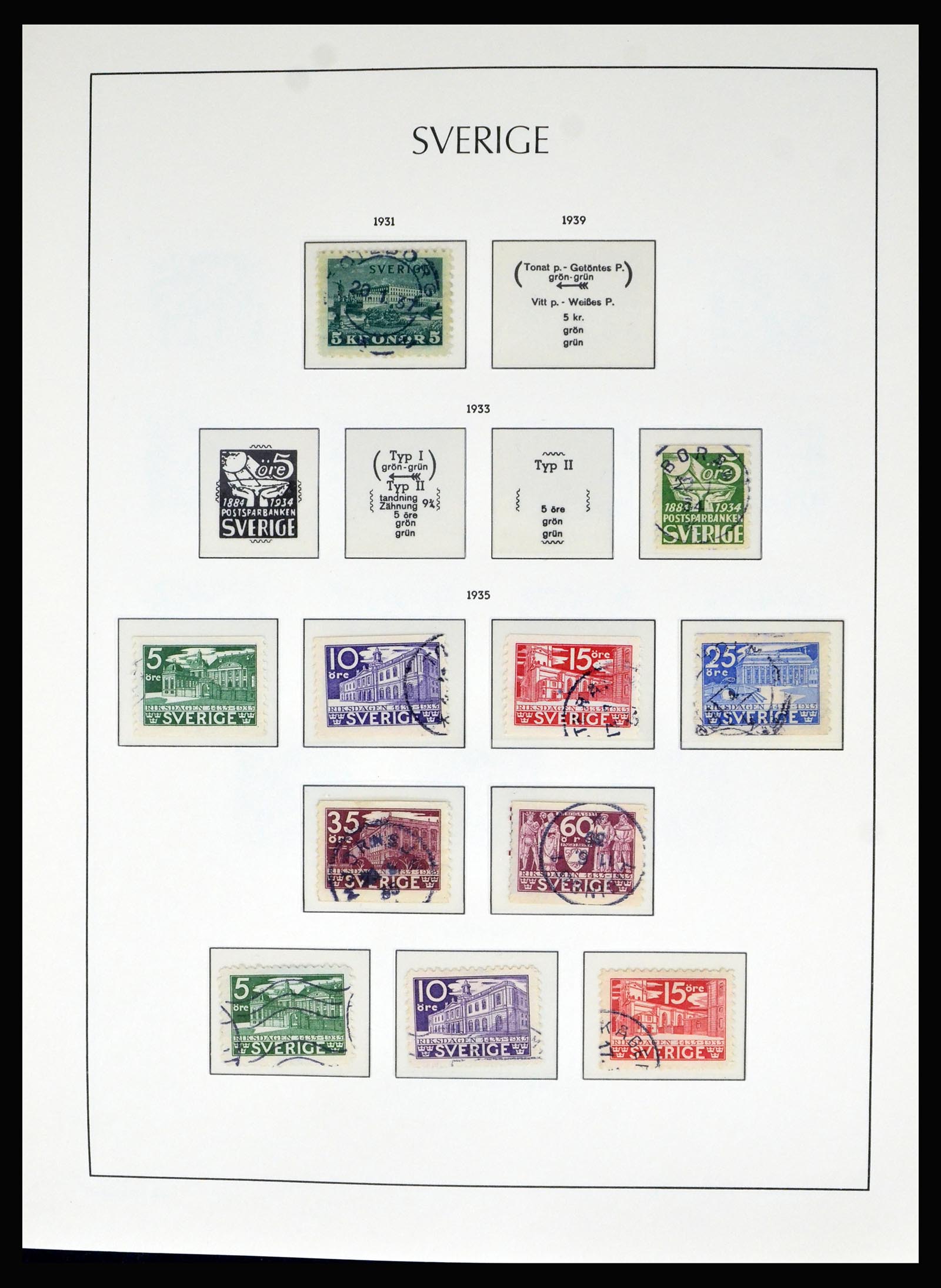 40266 0017 - Postzegel verzameling 40266 Zweden 1855-1959.