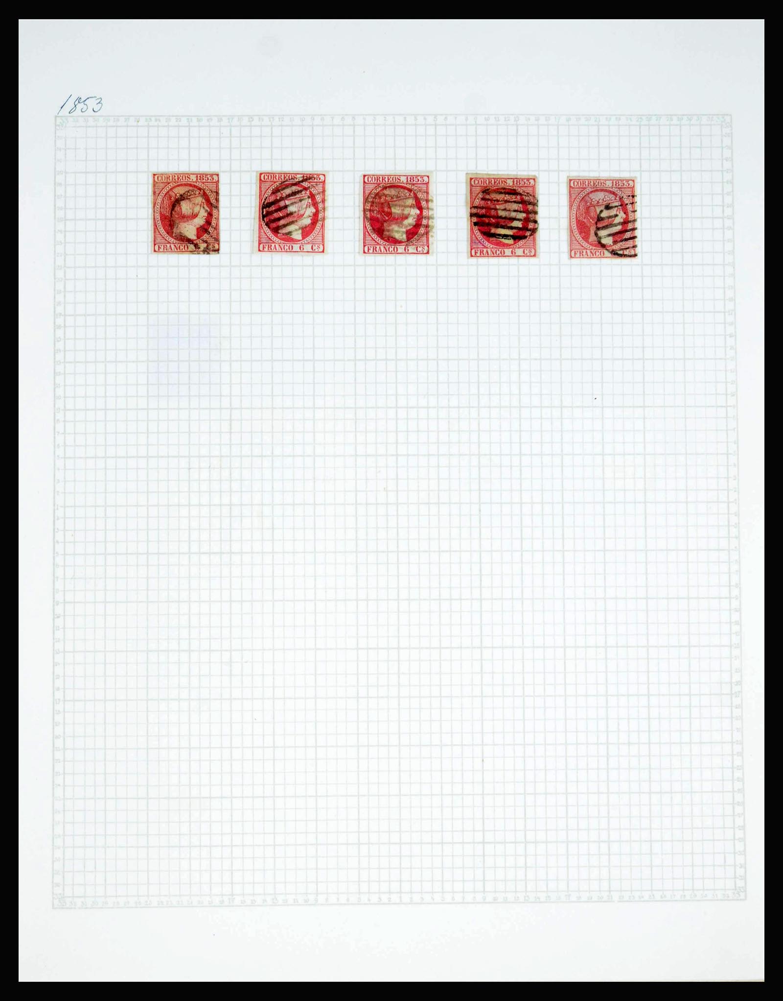 40271 0004 - Postzegelverzameling 40271 Spanje 1850-1900.