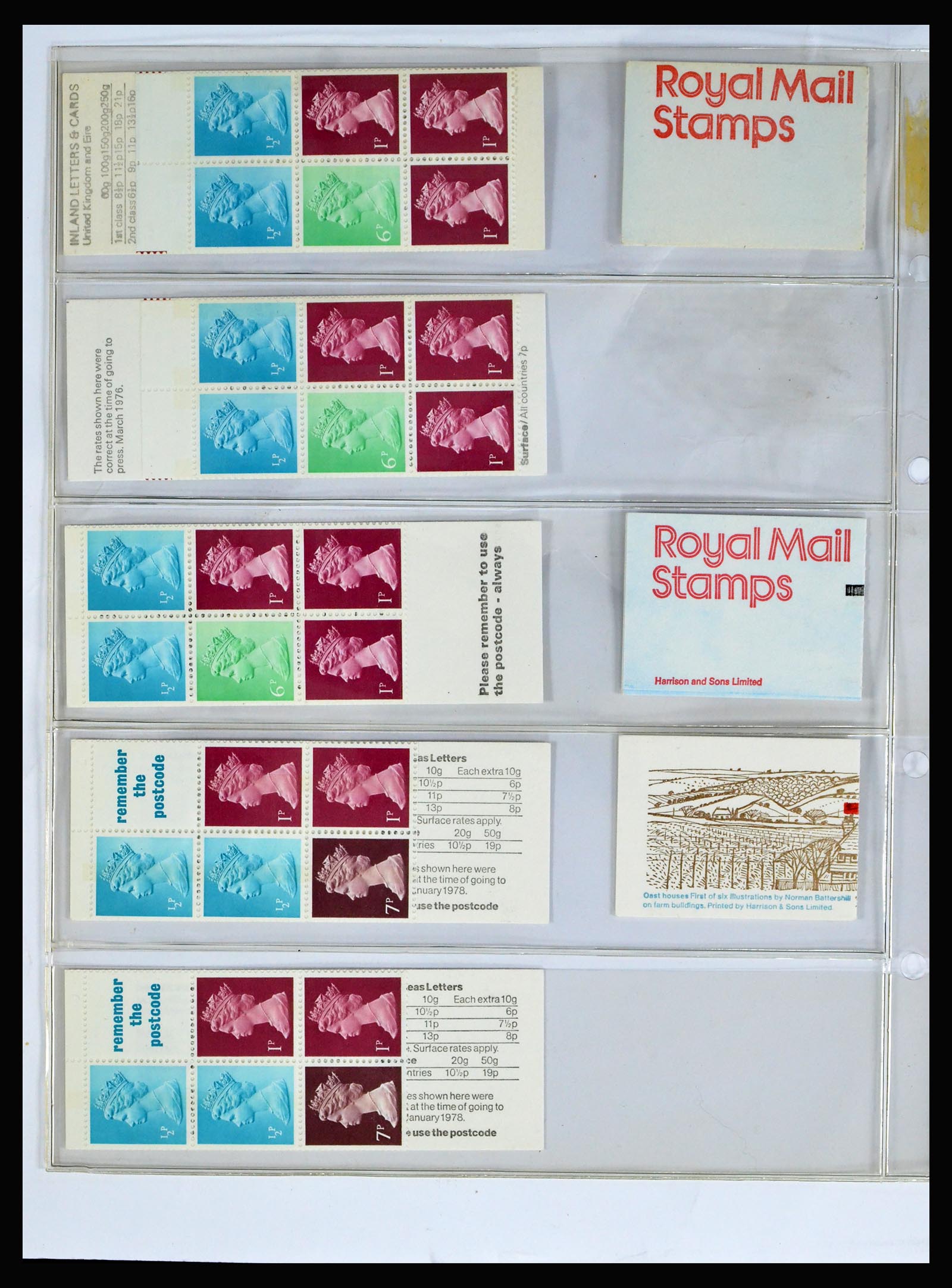 40286 0010 - Postzegel verzameling 40286 Engeland boekjes 1953-1980.