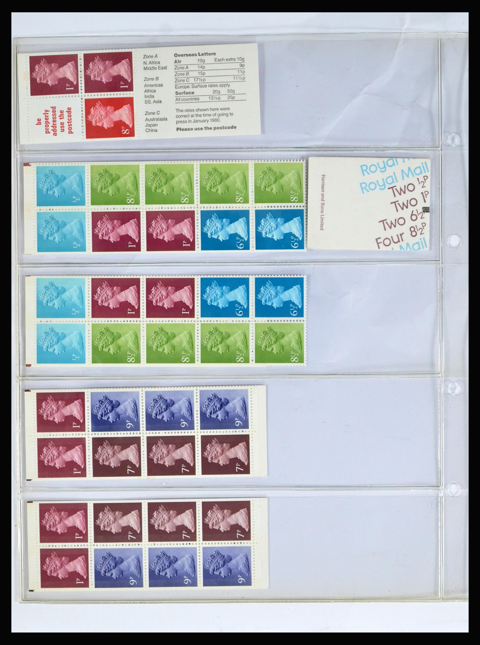 40286 0014 - Postzegel verzameling 40286 Engeland boekjes 1953-1980.