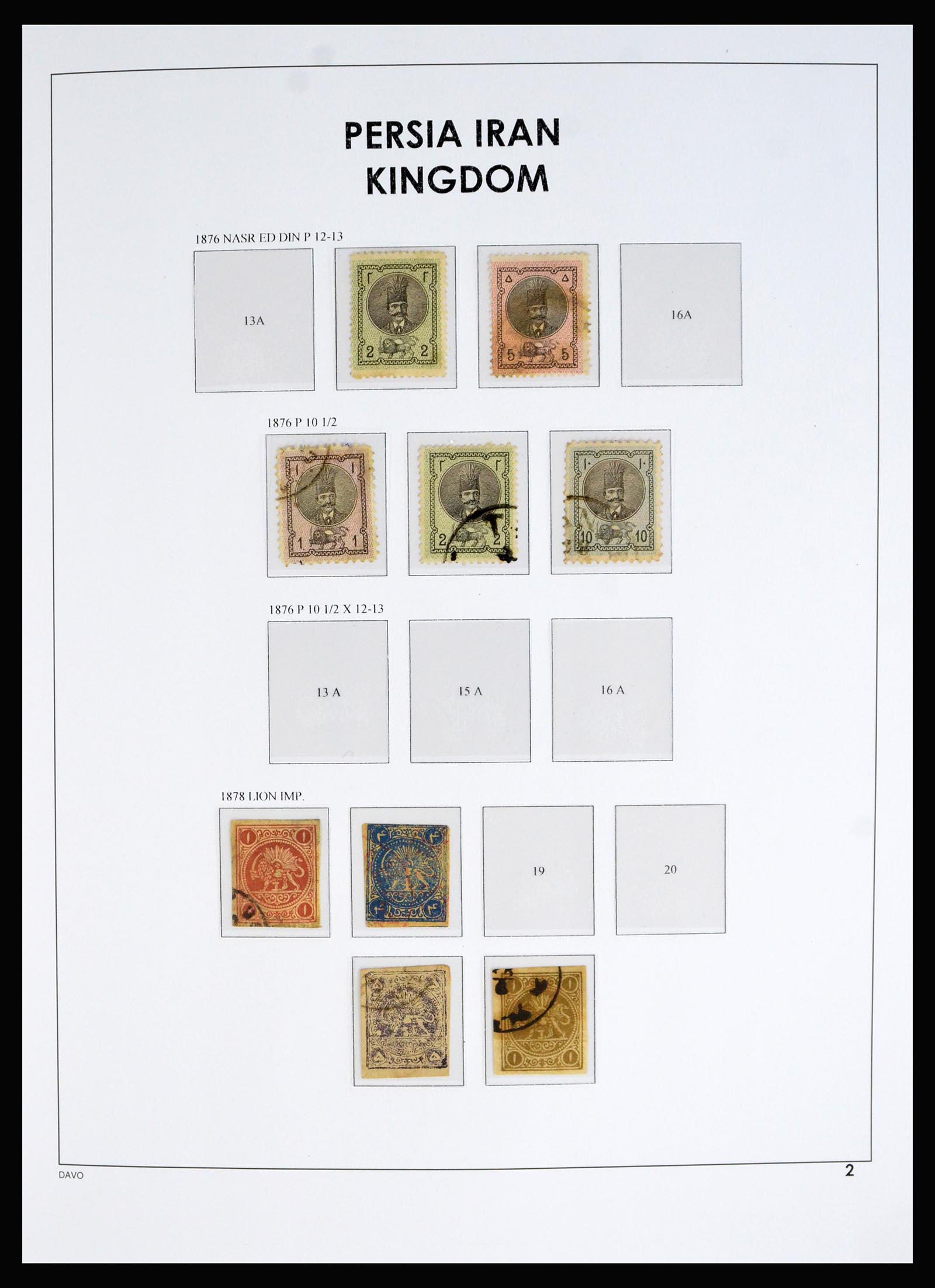 40292 0002 - Postzegel verzameling 40292 Iran 1870-1963.