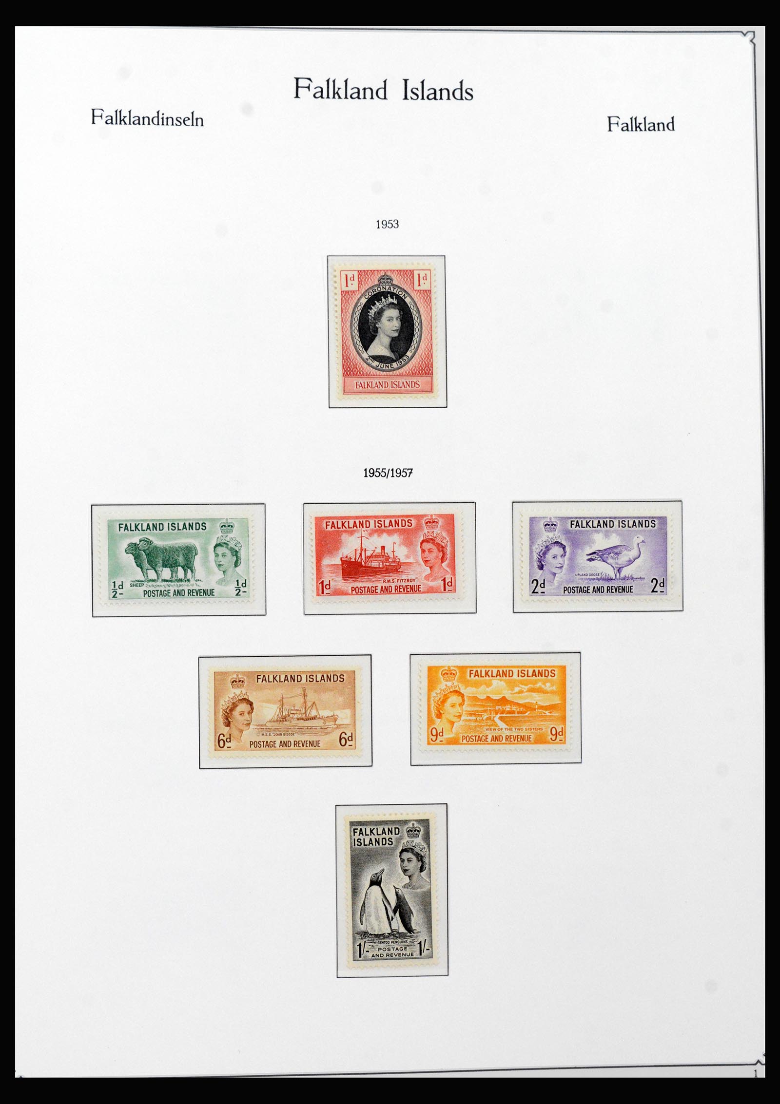 40296 0018 - Postzegel verzameling 40296 Falkland Eilanden 1953-1980.