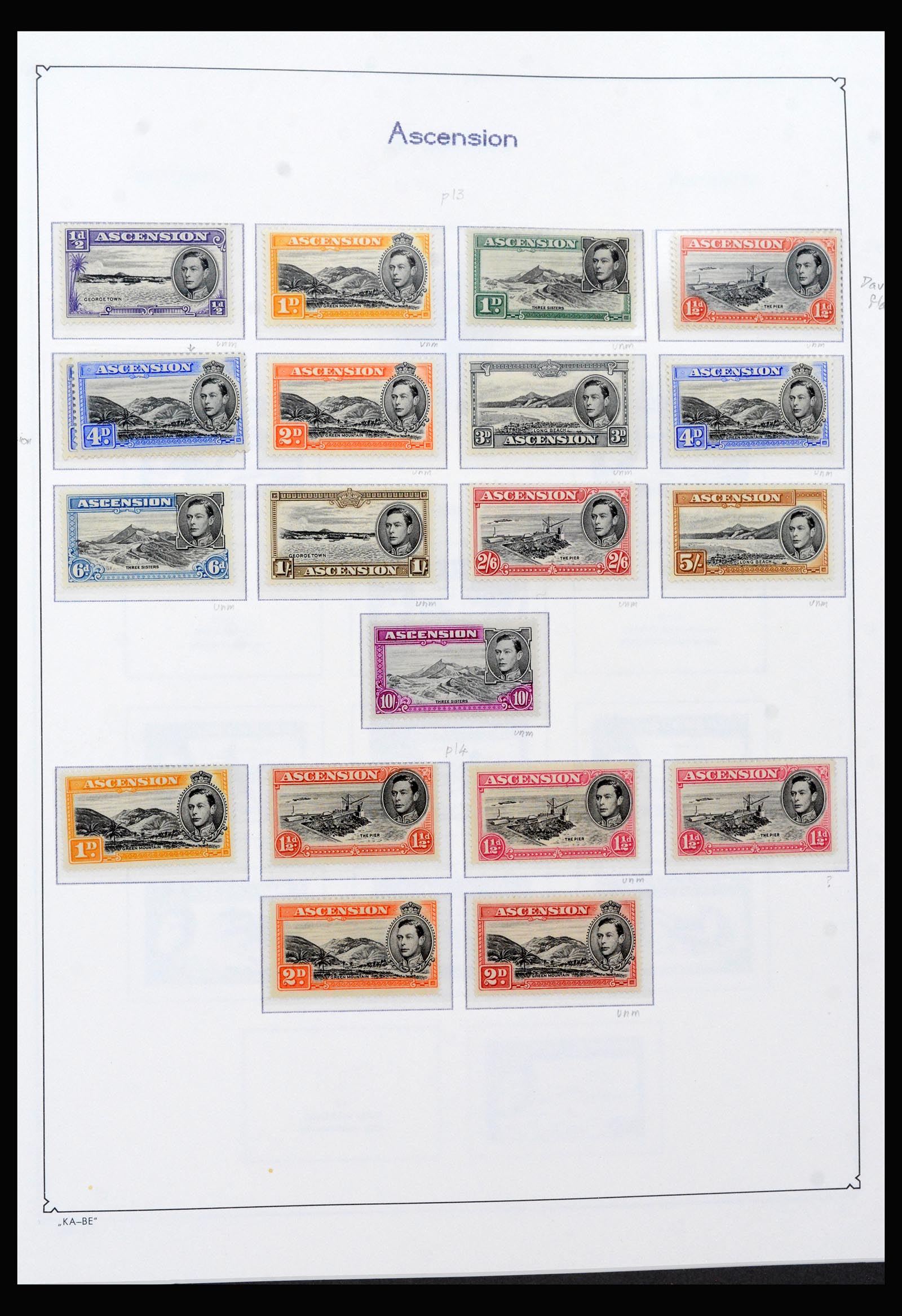 40297 0006 - Stamp collection 40297 Ascension and Tristan da Cunha 1922-1980.