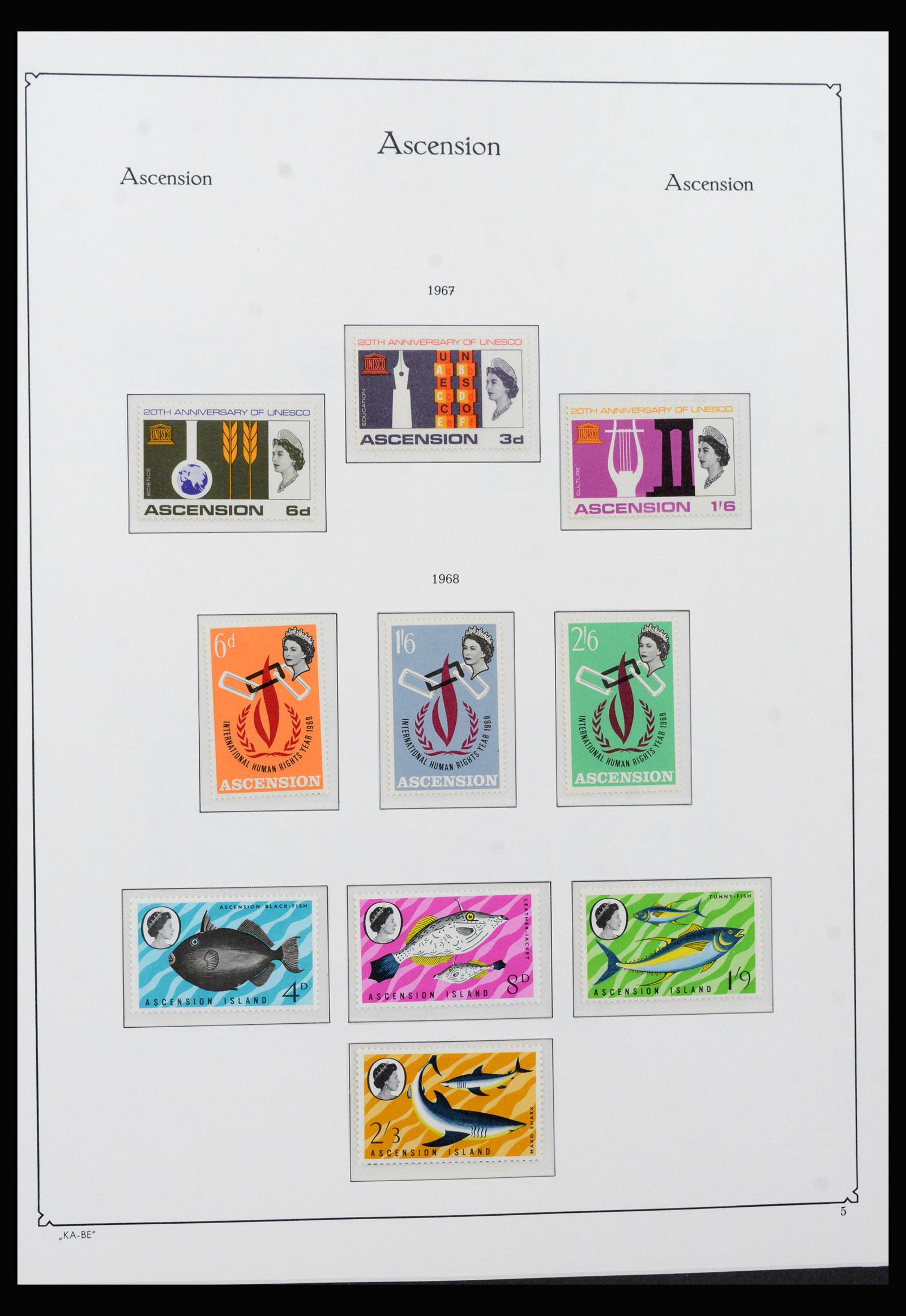 40297 0011 - Stamp collection 40297 Ascension and Tristan da Cunha 1922-1980.