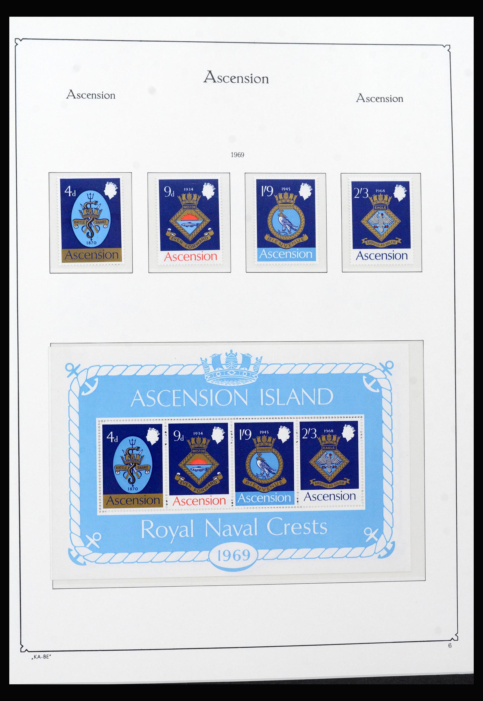 40297 0012 - Stamp collection 40297 Ascension and Tristan da Cunha 1922-1980.