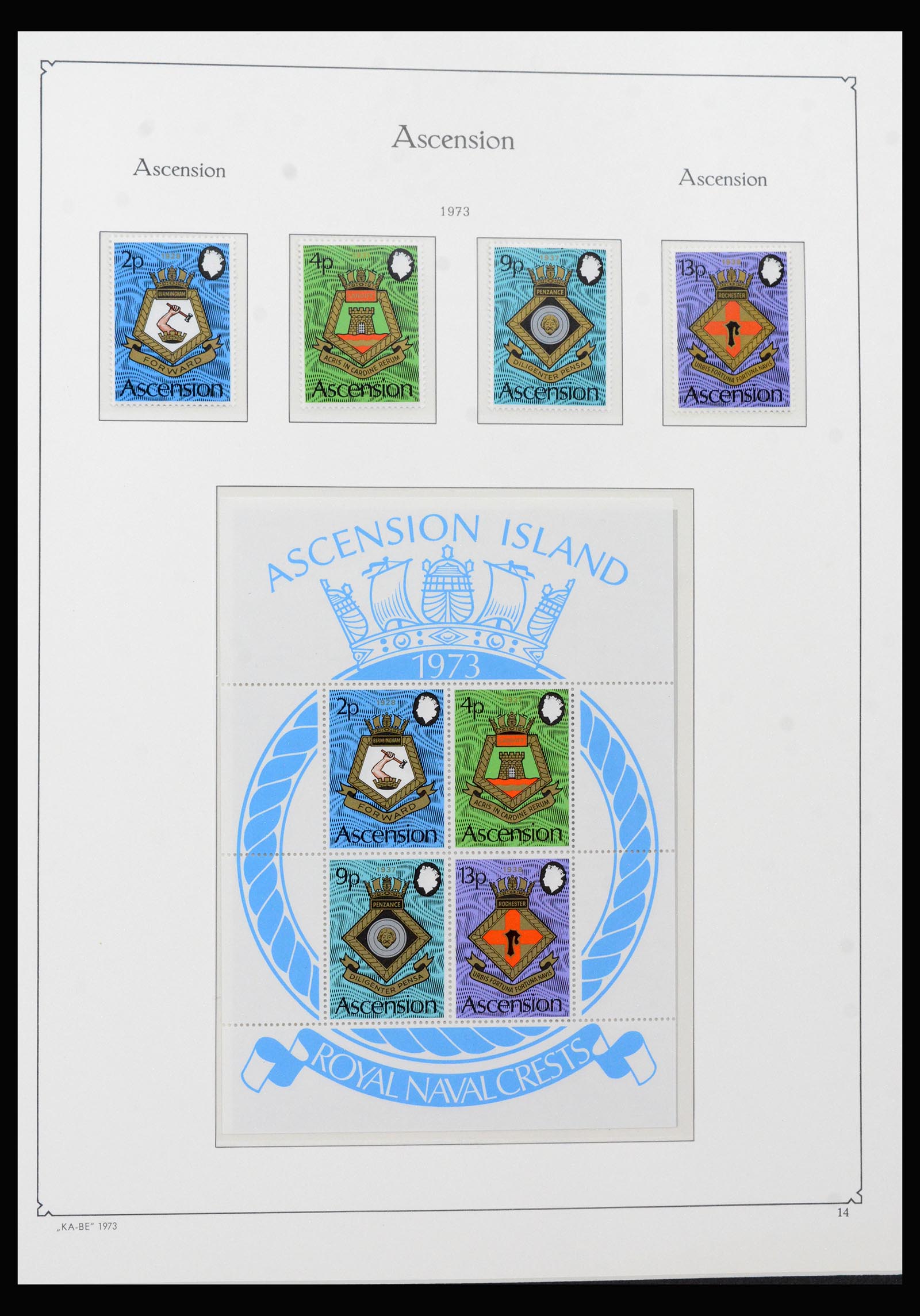 40297 0020 - Stamp collection 40297 Ascension and Tristan da Cunha 1922-1980.