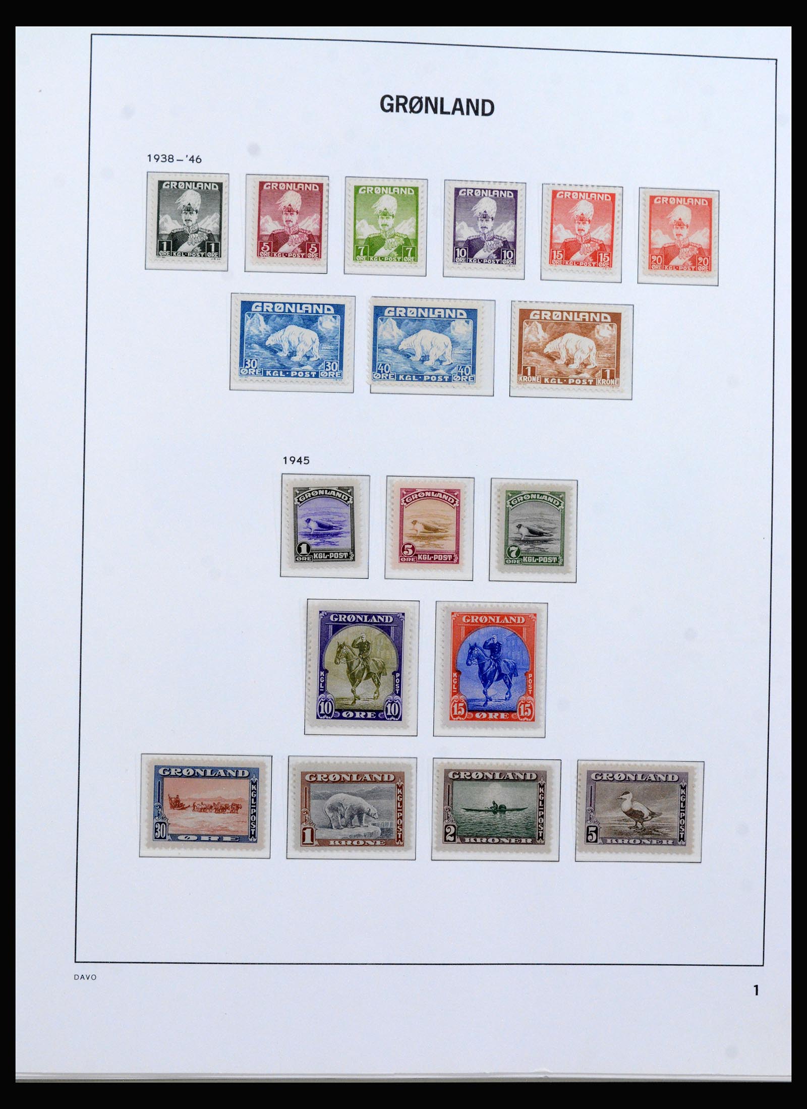 40299 0003 - Stamp collection 40299 Greenland 1905-2000.