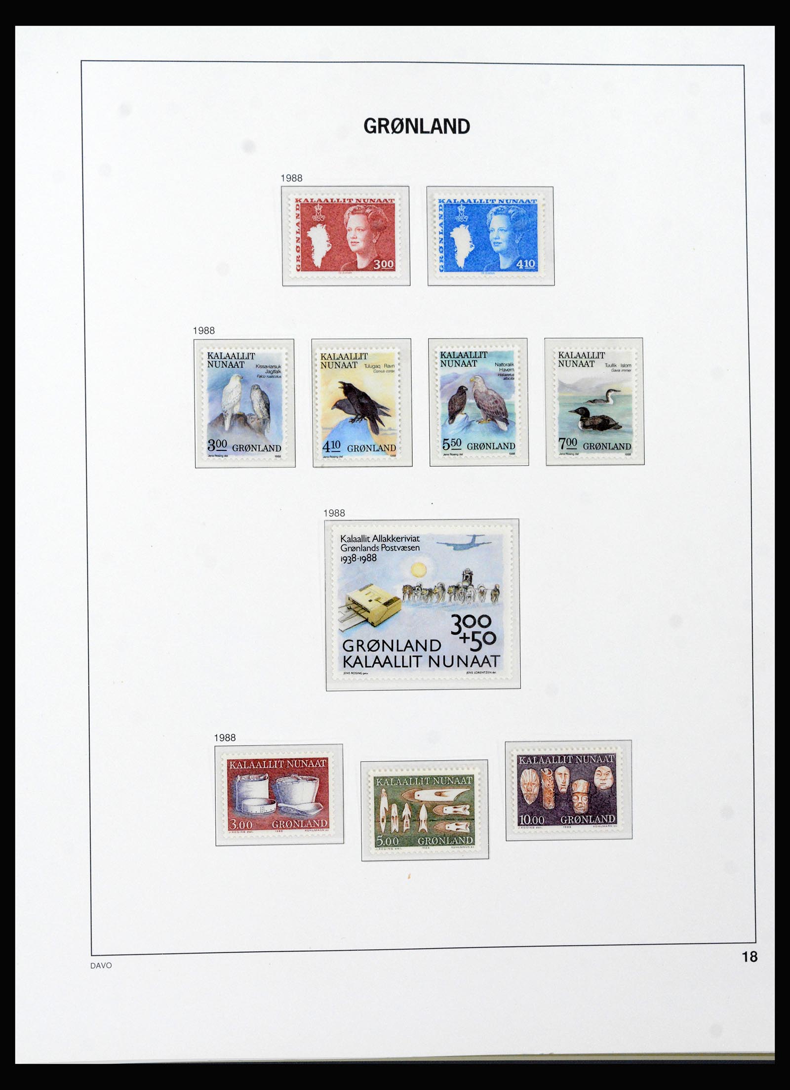 40299 0020 - Stamp collection 40299 Greenland 1905-2000.