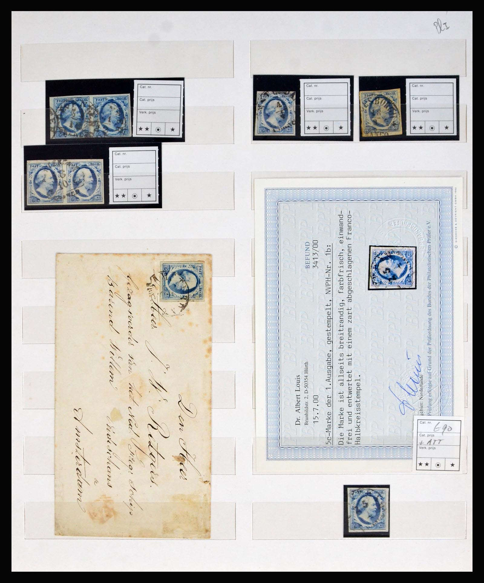 40300 0002 - Postzegel verzameling 40300 Nederland emissie 1852.