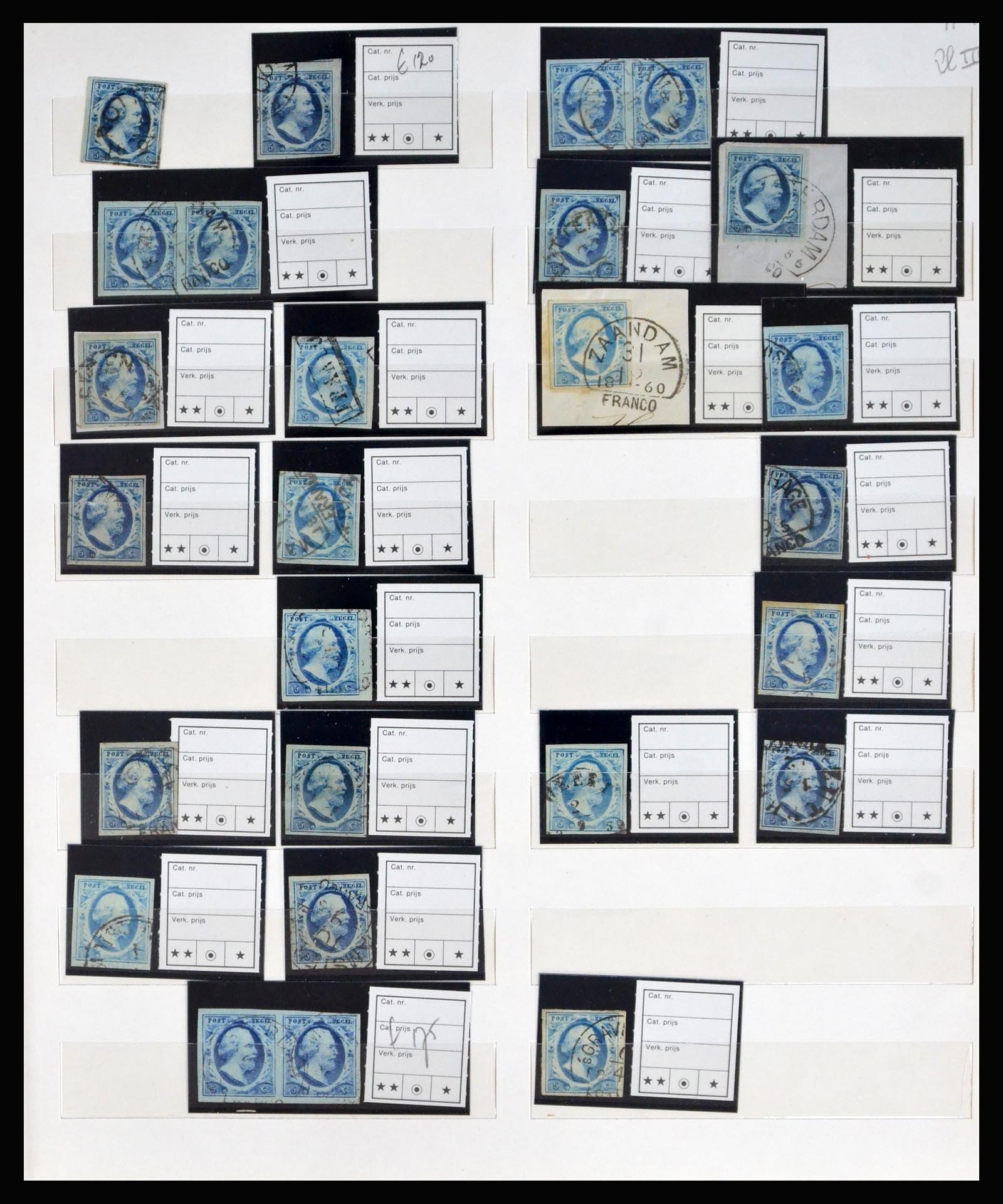 40300 0004 - Postzegel verzameling 40300 Nederland emissie 1852.