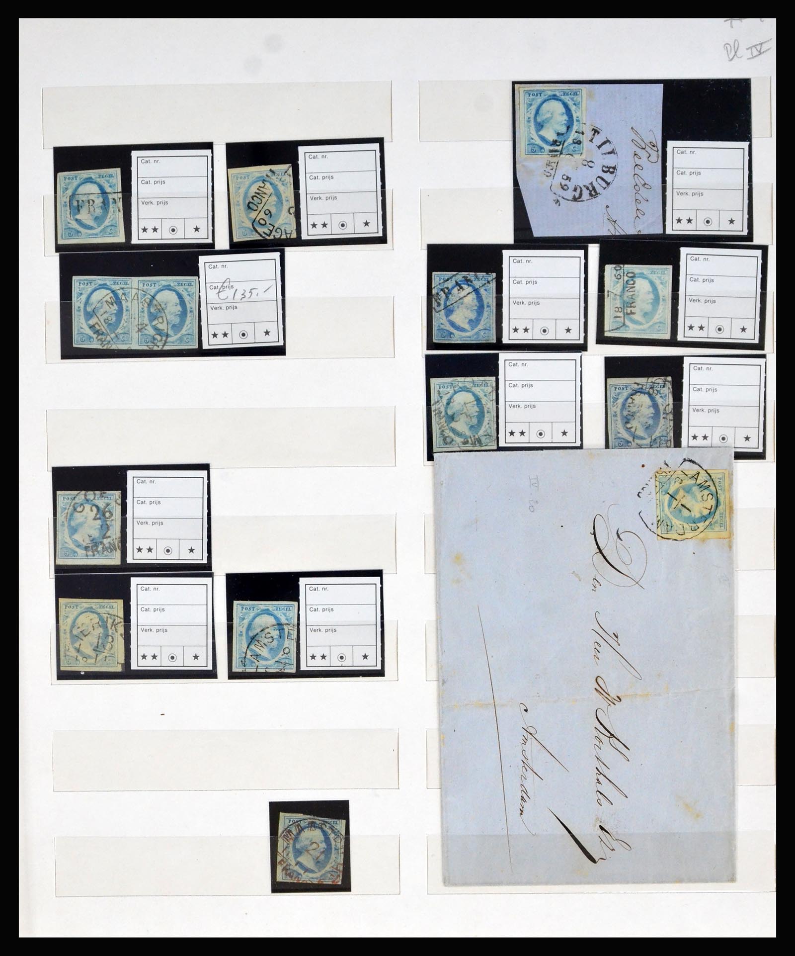 40300 0006 - Postzegel verzameling 40300 Nederland emissie 1852.