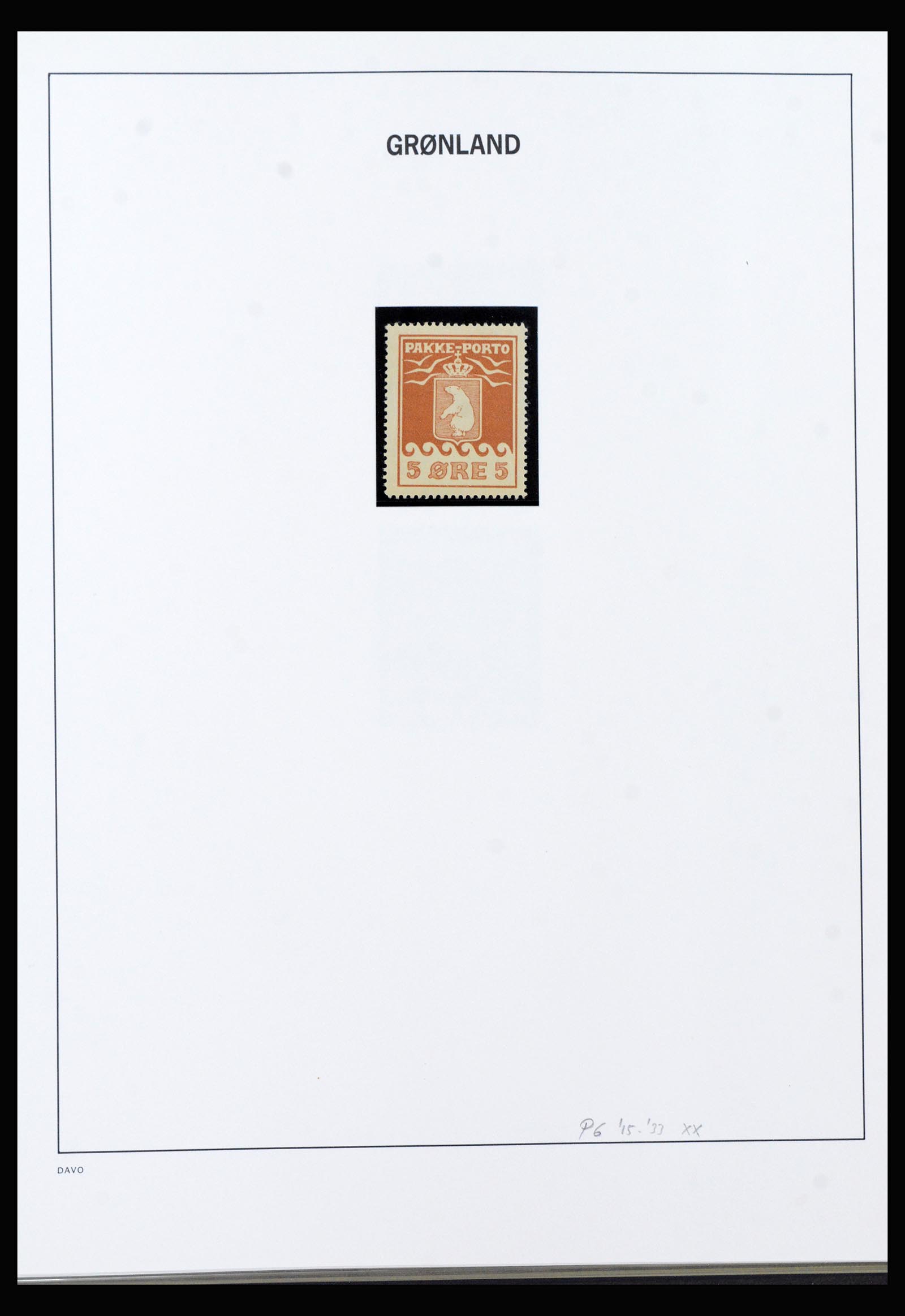 40301 0003 - Postzegel verzameling 40301 Groenland Pakke Porto 1905-1937.