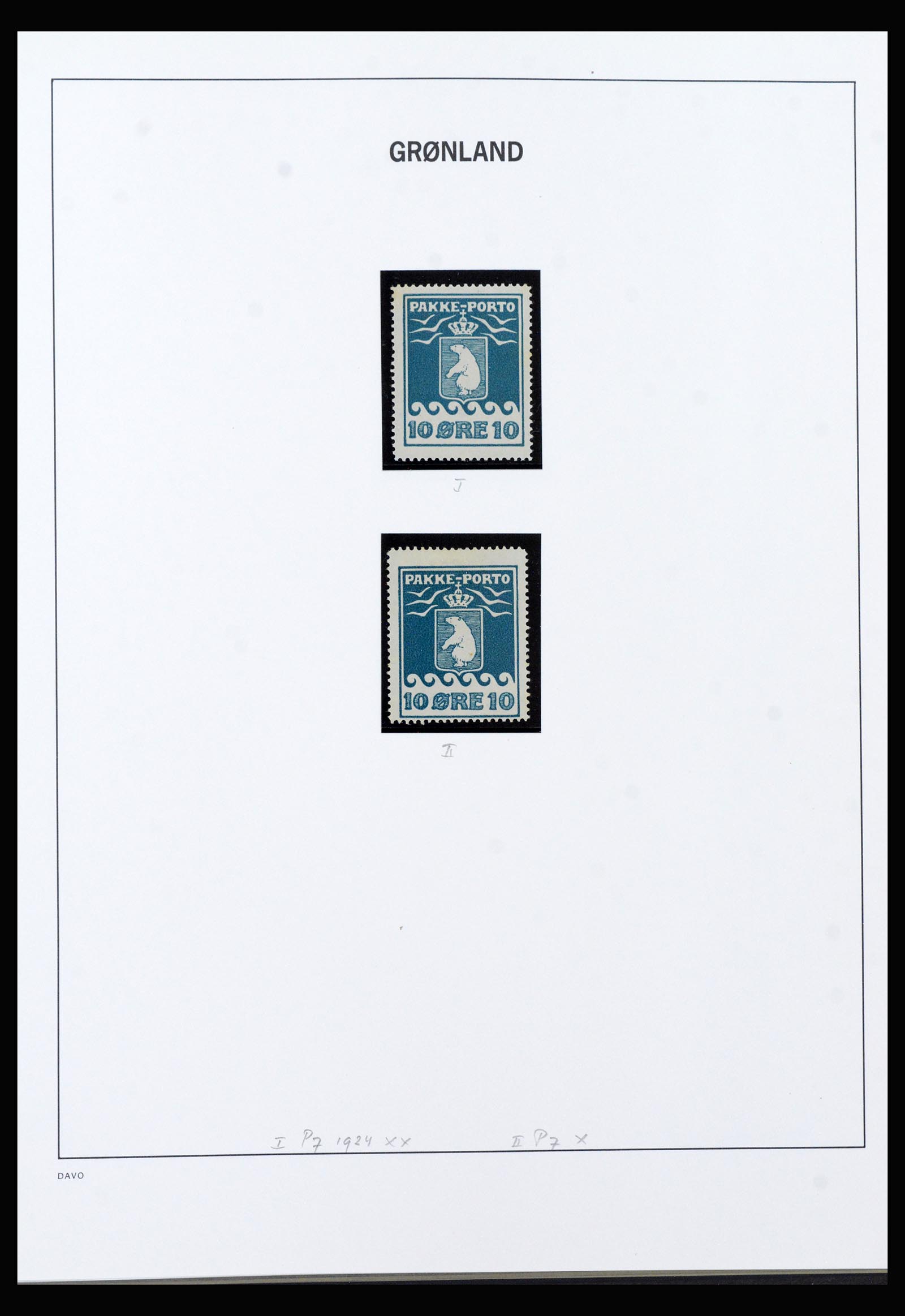 40301 0004 - Postzegel verzameling 40301 Groenland Pakke Porto 1905-1937.