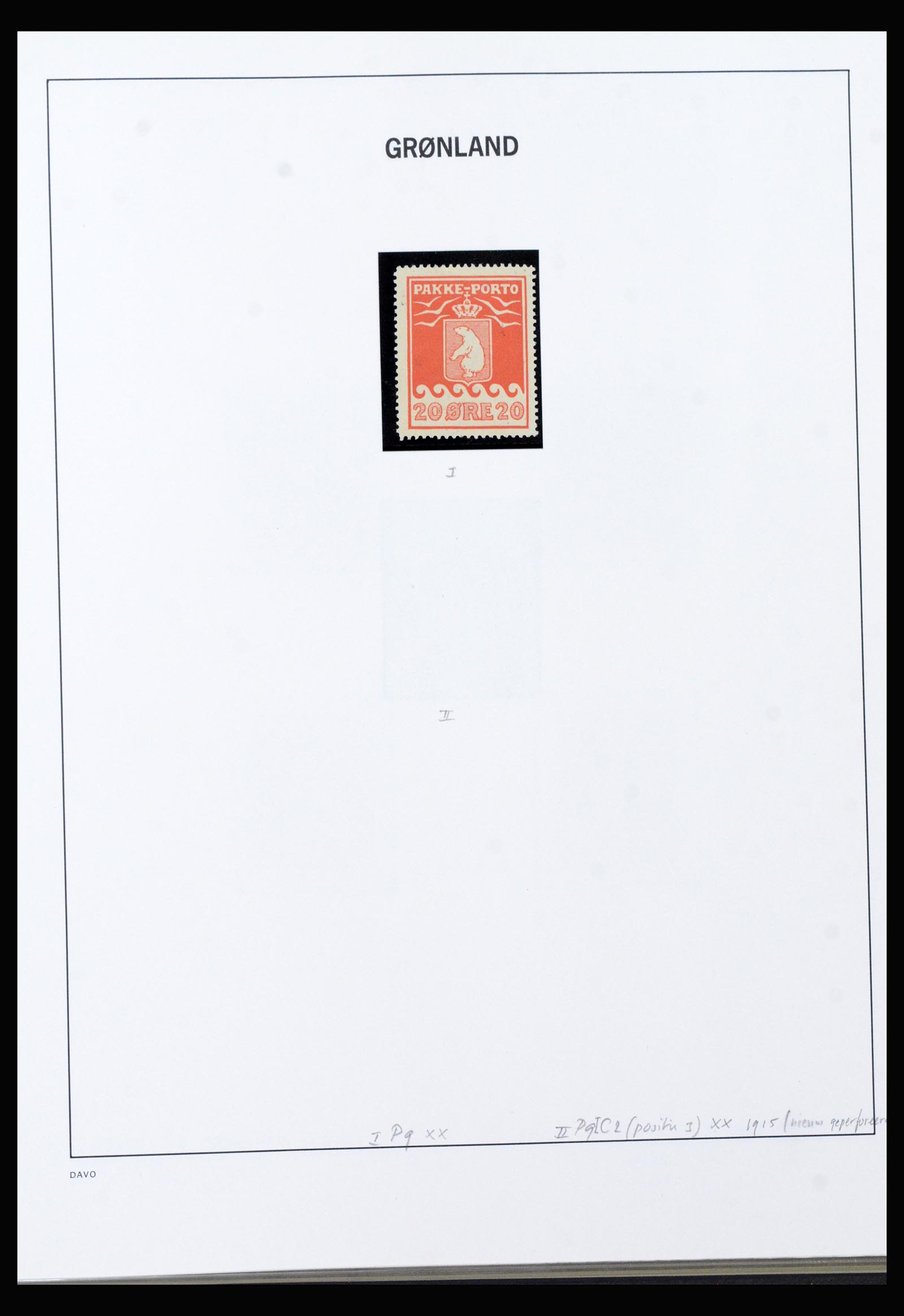 40301 0006 - Postzegel verzameling 40301 Groenland Pakke Porto 1905-1937.