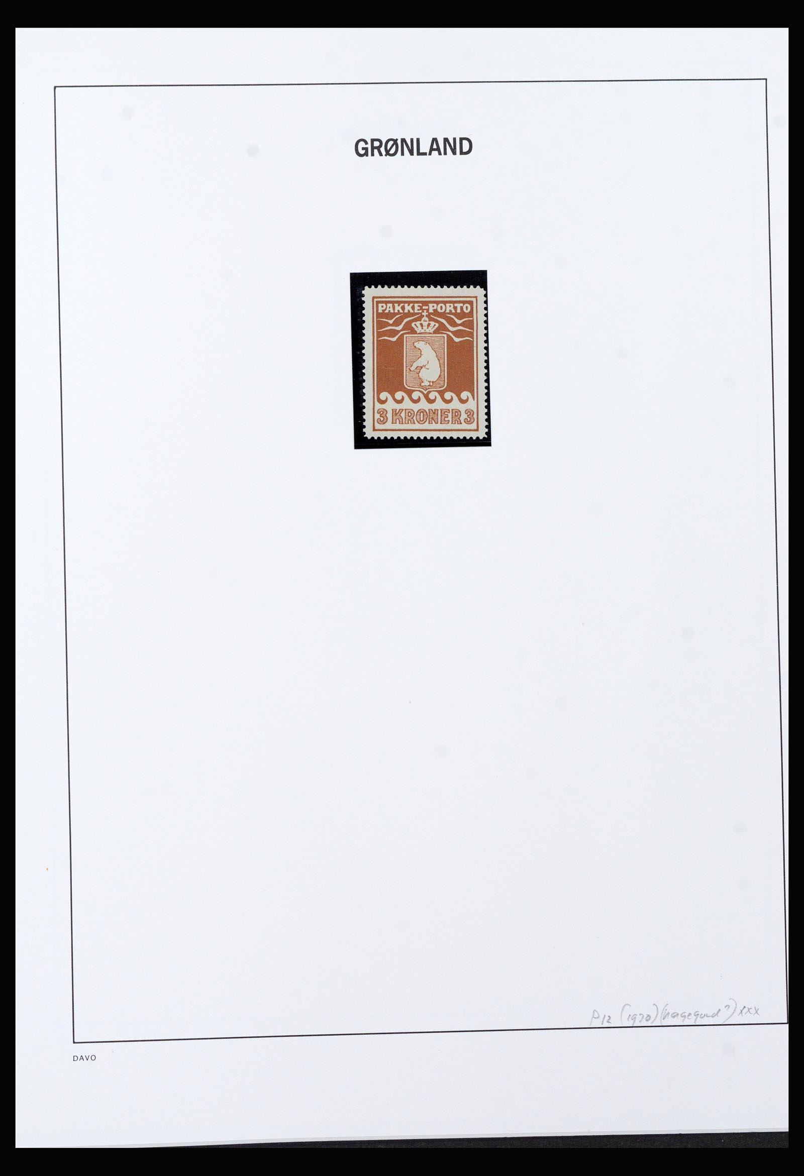 40301 0010 - Postzegel verzameling 40301 Groenland Pakke Porto 1905-1937.