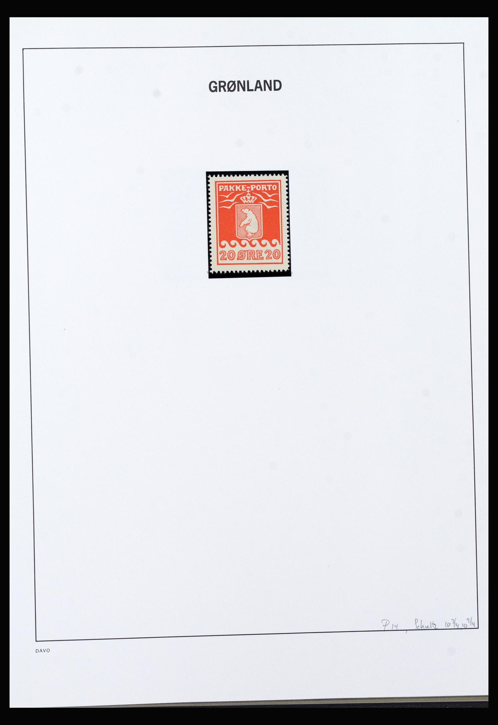 40301 0012 - Postzegel verzameling 40301 Groenland Pakke Porto 1905-1937.