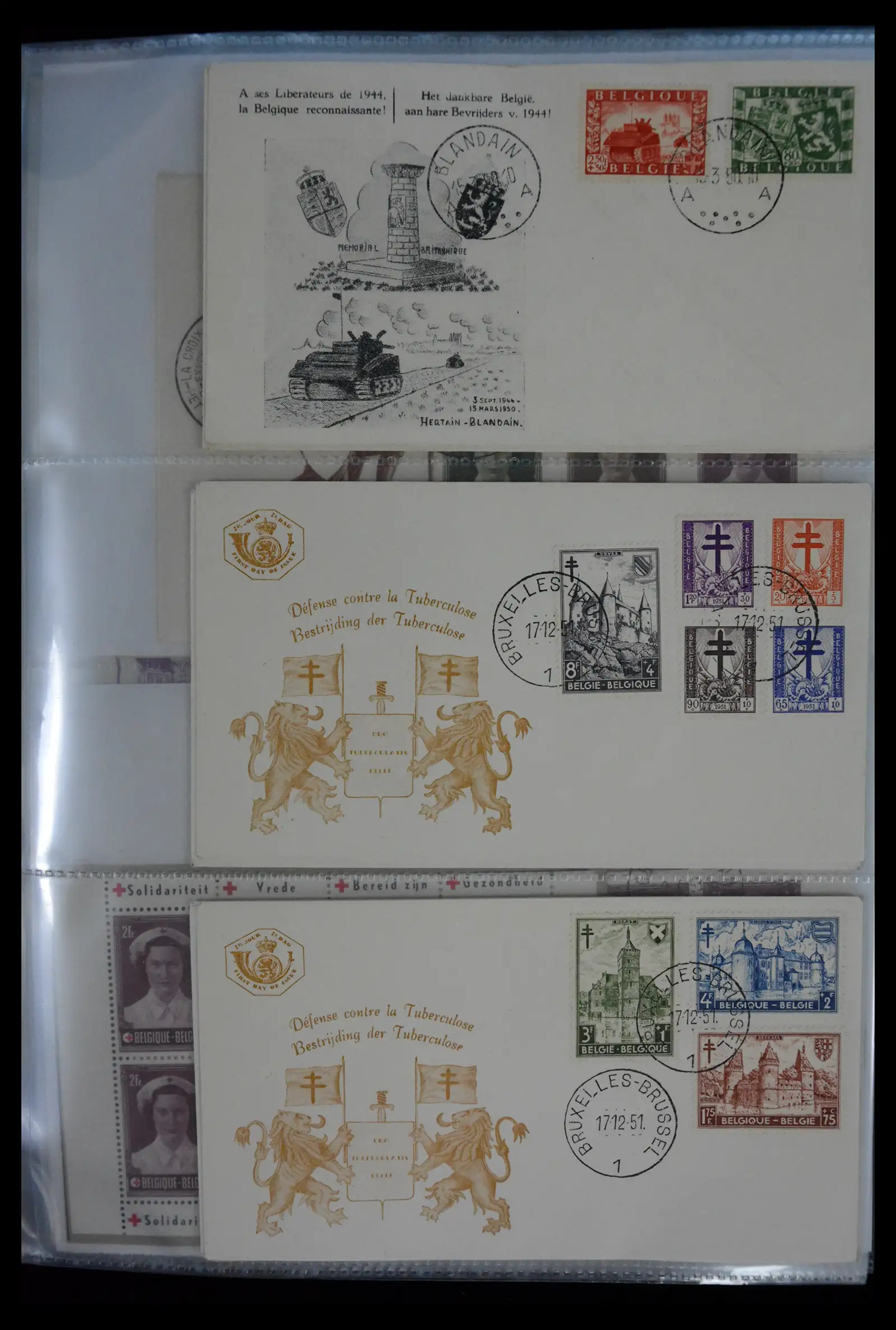 40302 0039 - Stamp collection 40302 Belgium covers/fdc's 1832-2008.