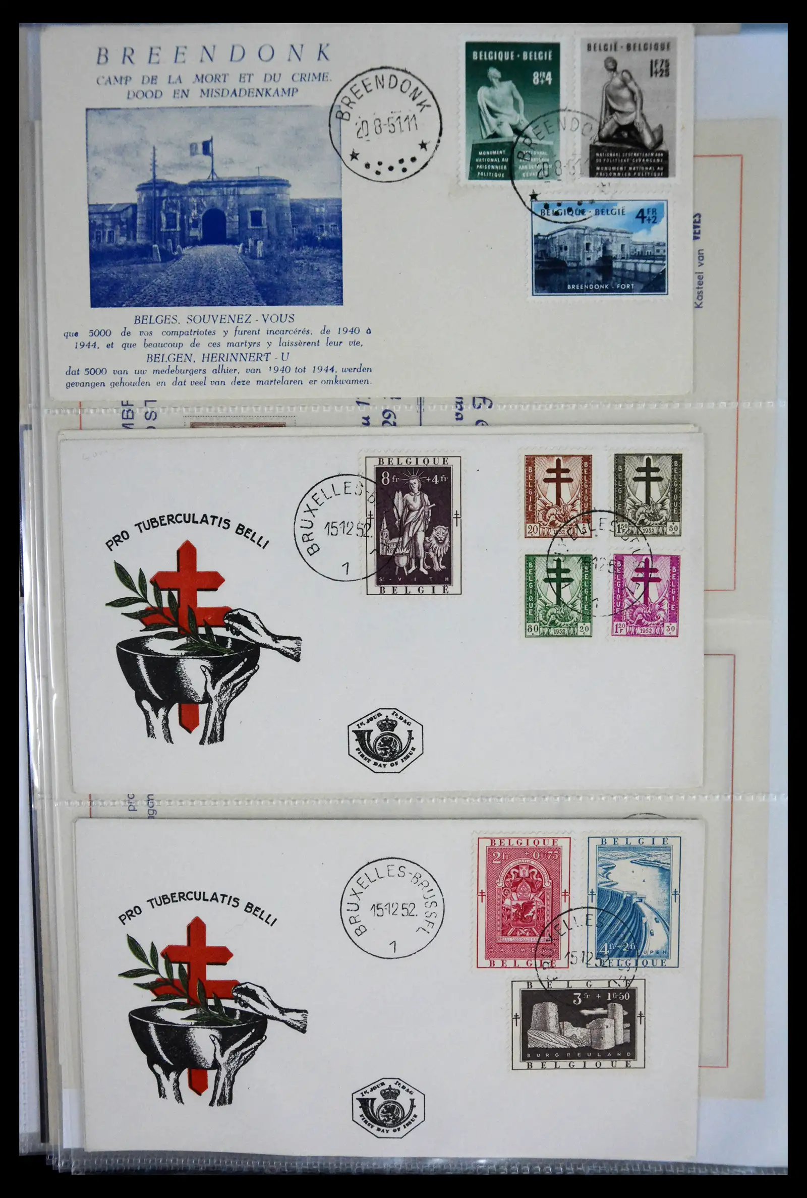 40302 0040 - Stamp collection 40302 Belgium covers/fdc's 1832-2008.
