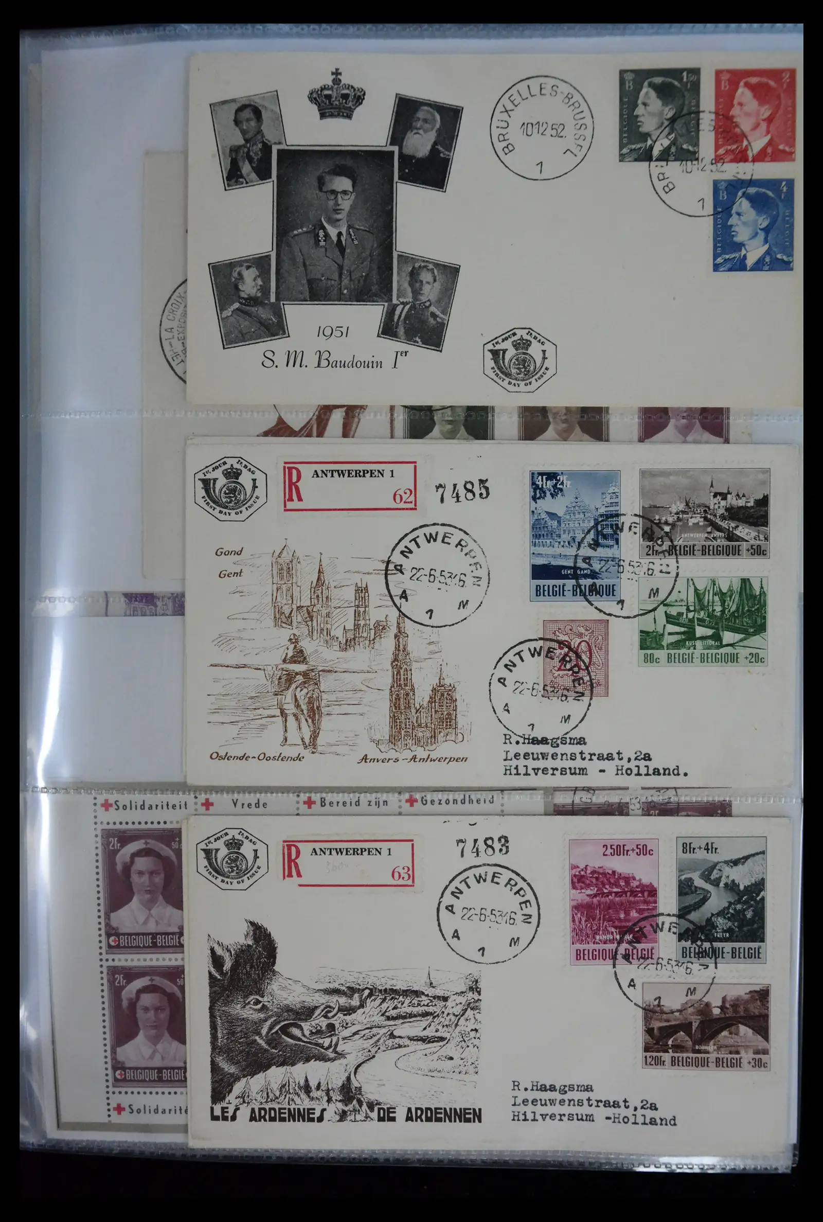 40302 0041 - Stamp collection 40302 Belgium covers/fdc's 1832-2008.