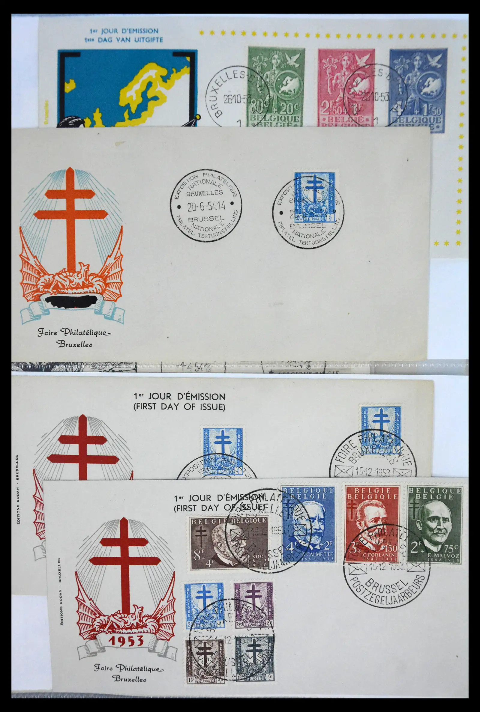 40302 0044 - Stamp collection 40302 Belgium covers/fdc's 1832-2008.