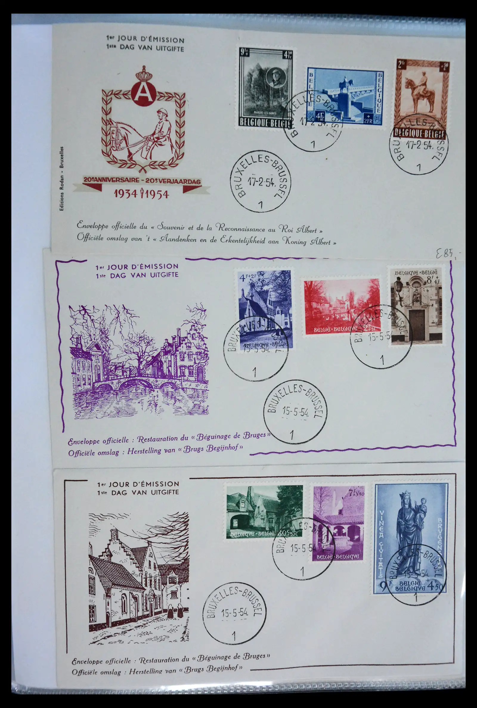 40302 0045 - Stamp collection 40302 Belgium covers/fdc's 1832-2008.