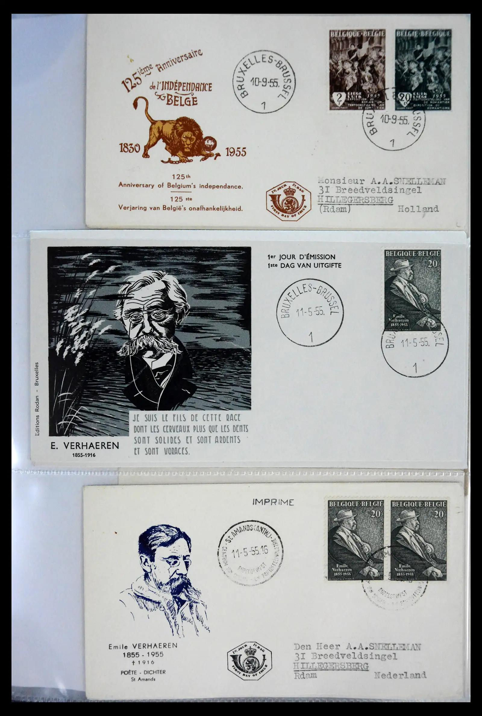 40302 0051 - Stamp collection 40302 Belgium covers/fdc's 1832-2008.