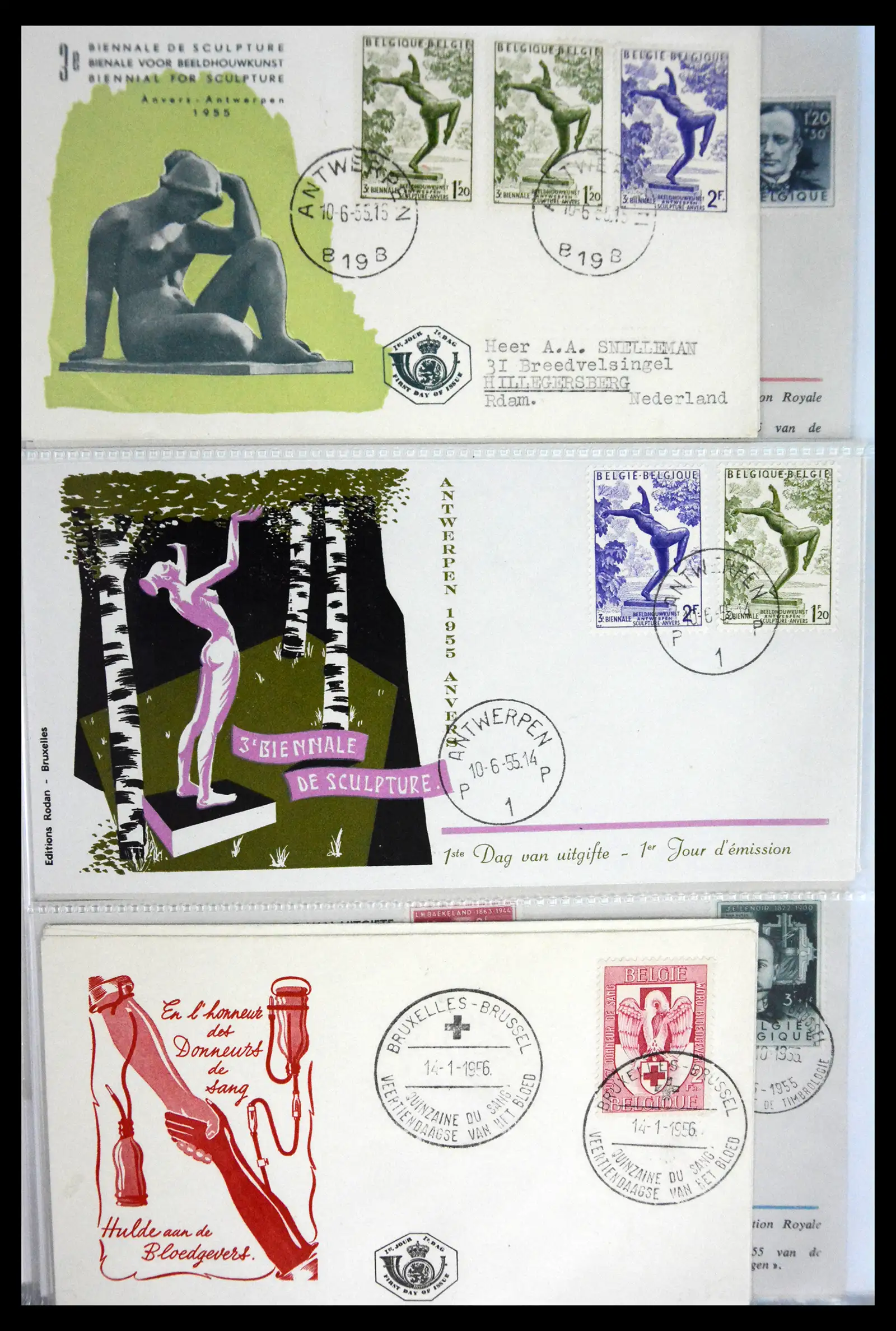 40302 0052 - Stamp collection 40302 Belgium covers/fdc's 1832-2008.