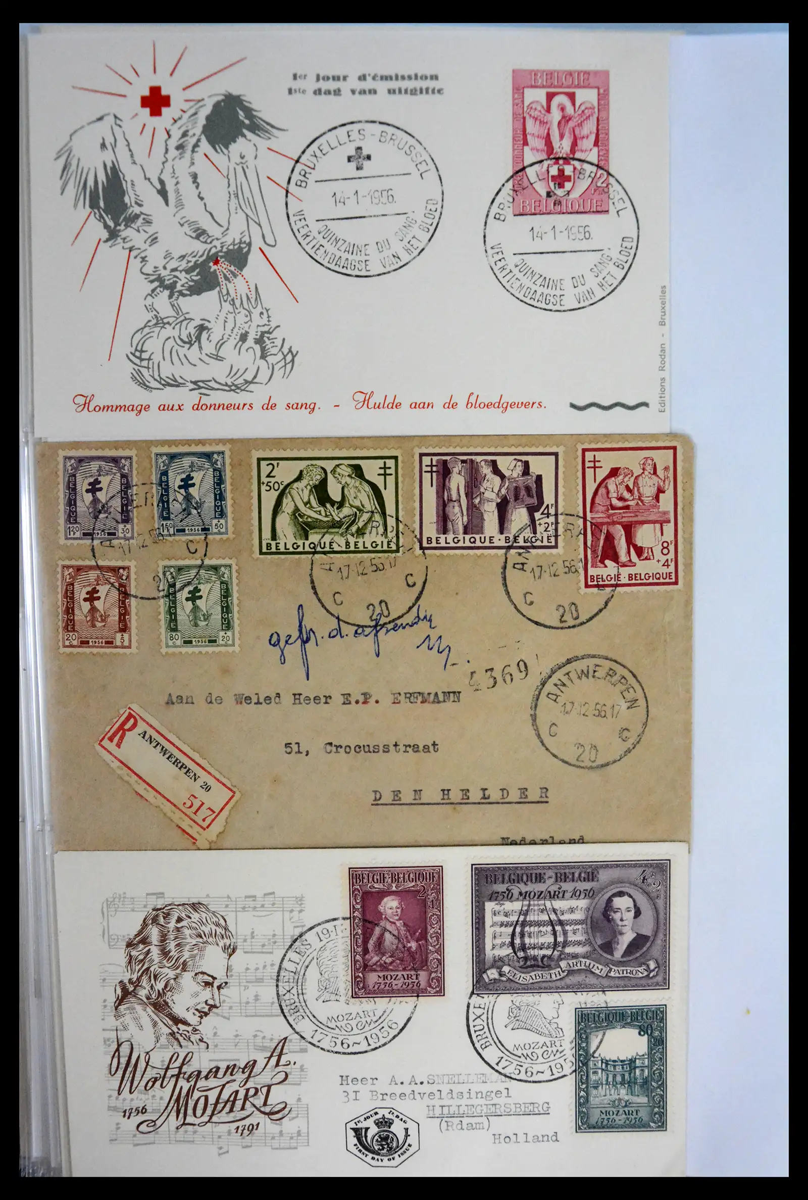 40302 0054 - Stamp collection 40302 Belgium covers/fdc's 1832-2008.