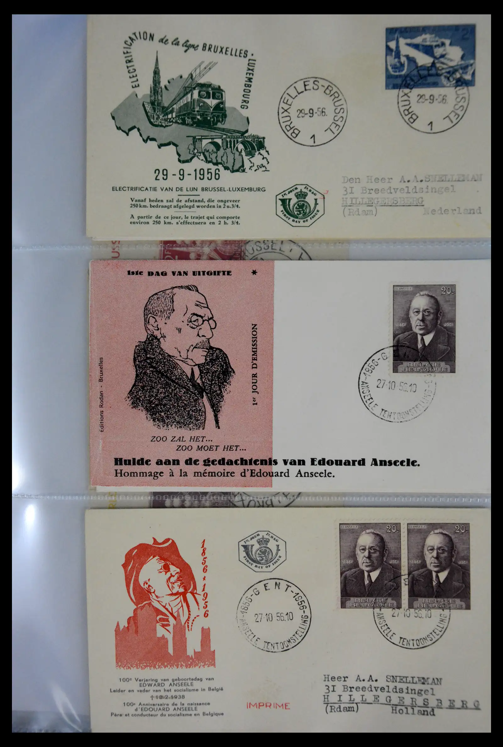 40302 0061 - Stamp collection 40302 Belgium covers/fdc's 1832-2008.