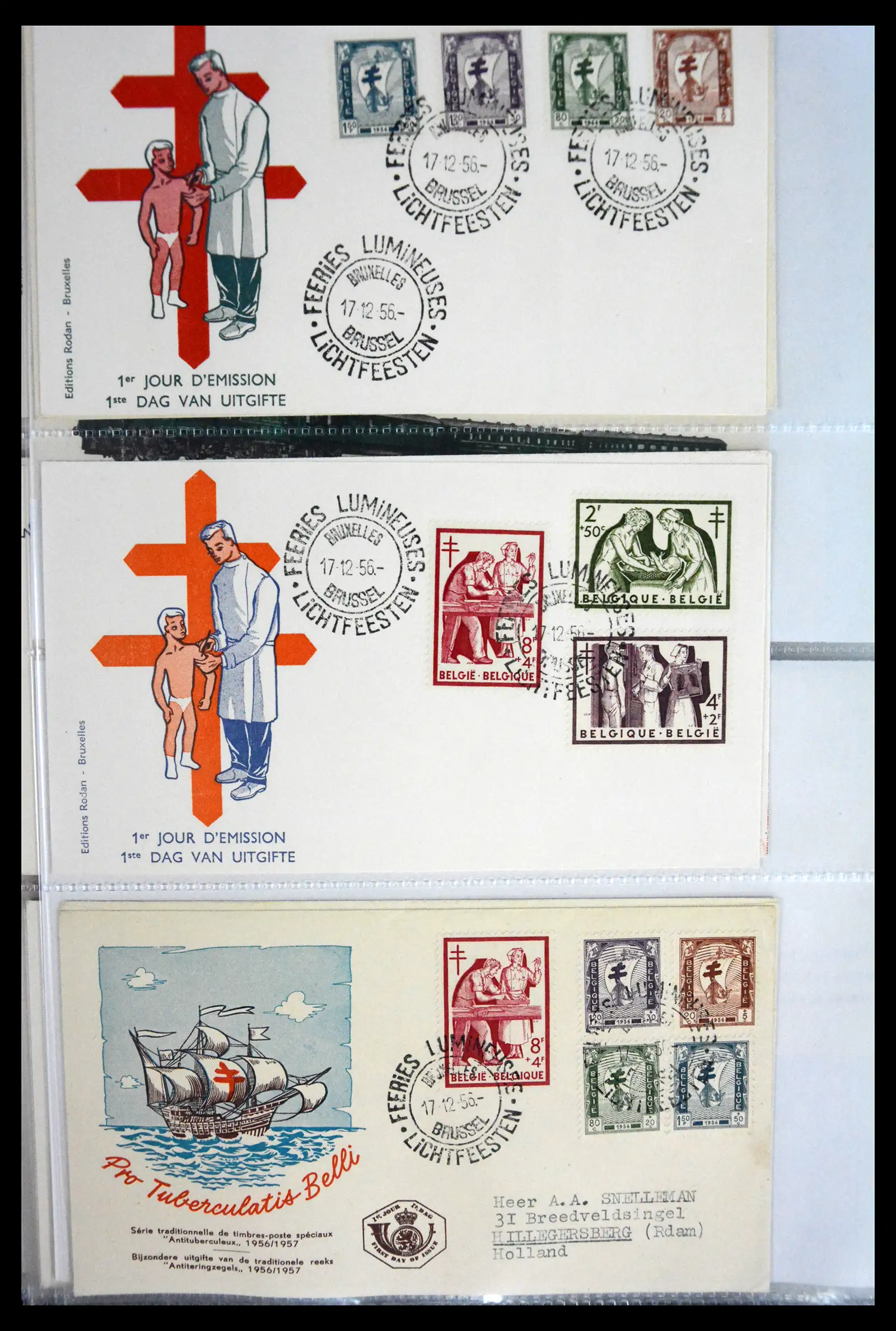 40302 0062 - Stamp collection 40302 Belgium covers/fdc's 1832-2008.