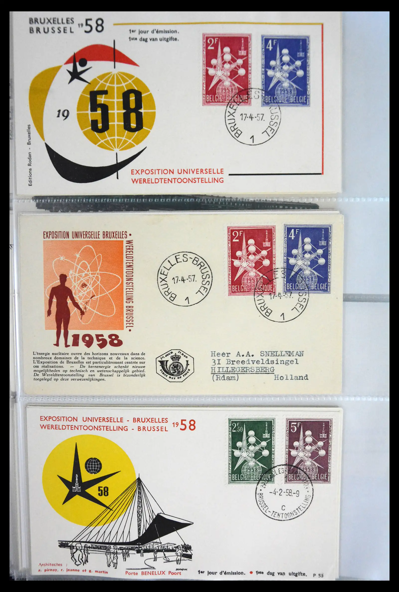 40302 0064 - Stamp collection 40302 Belgium covers/fdc's 1832-2008.