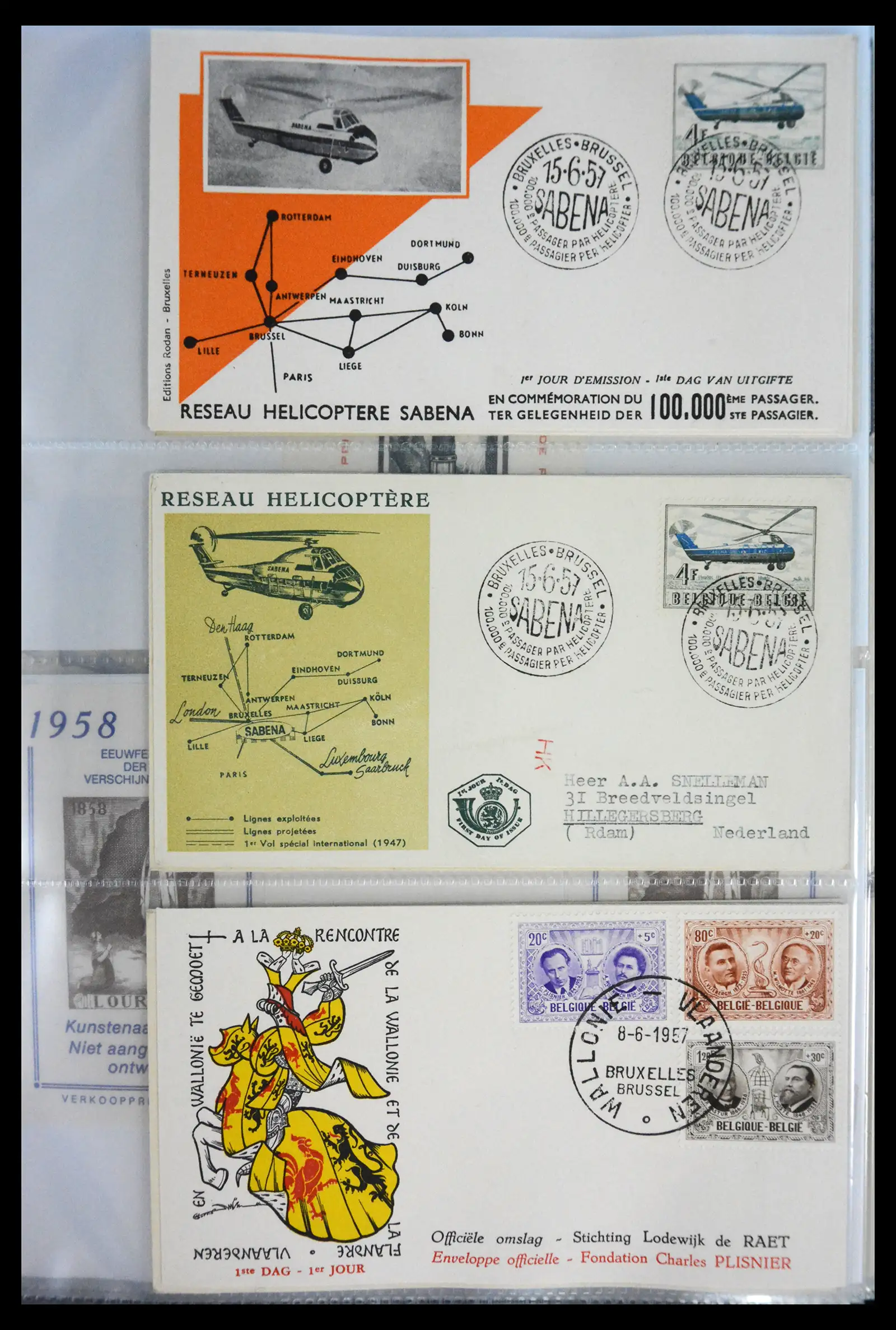 40302 0067 - Stamp collection 40302 Belgium covers/fdc's 1832-2008.