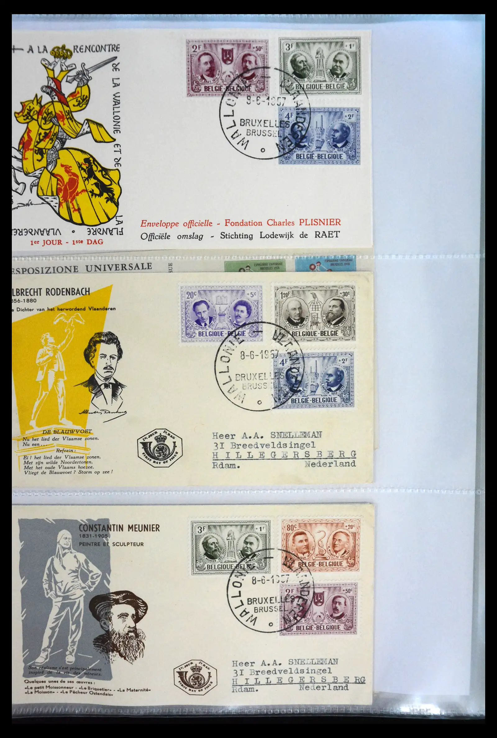 40302 0068 - Stamp collection 40302 Belgium covers/fdc's 1832-2008.