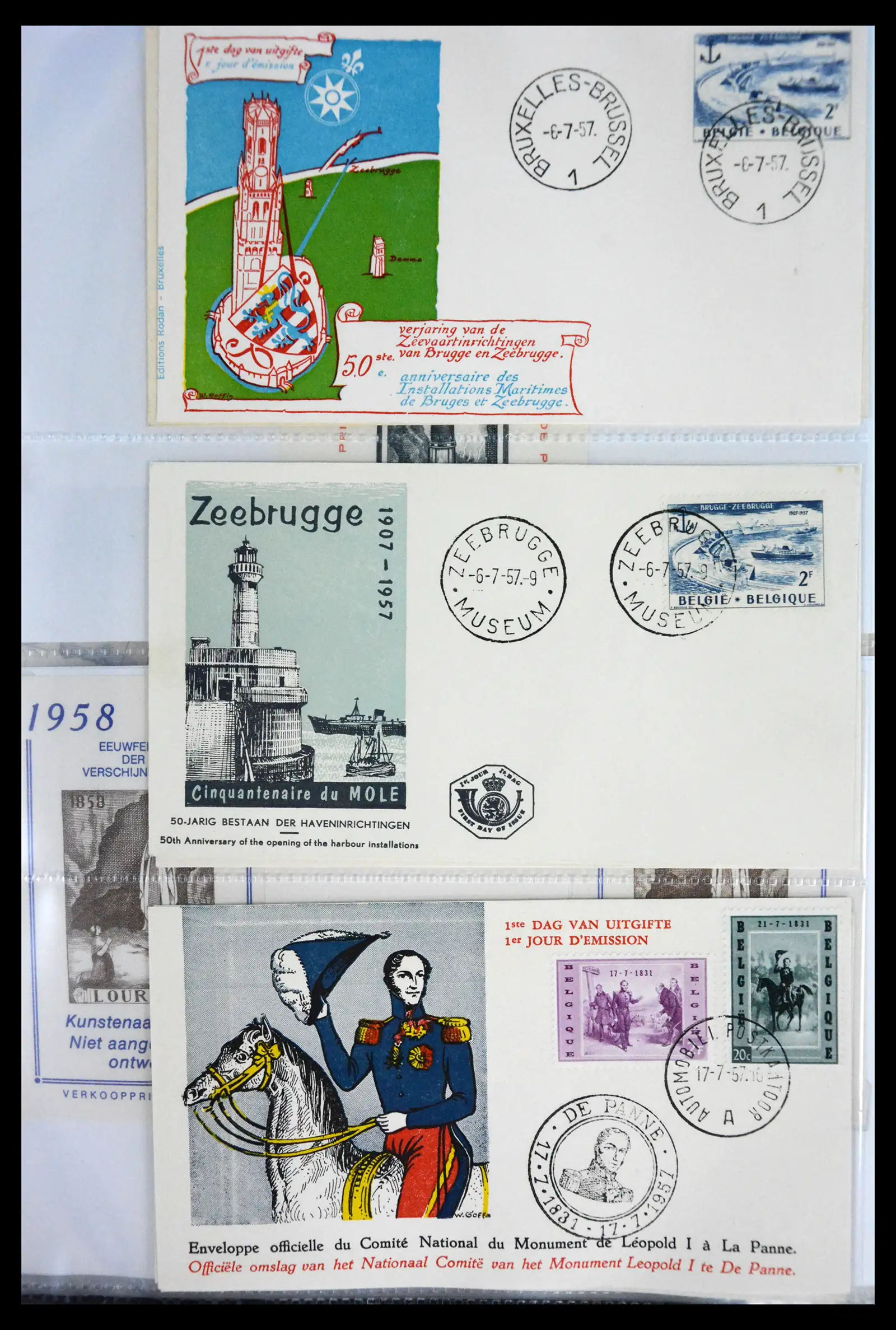 40302 0069 - Stamp collection 40302 Belgium covers/fdc's 1832-2008.