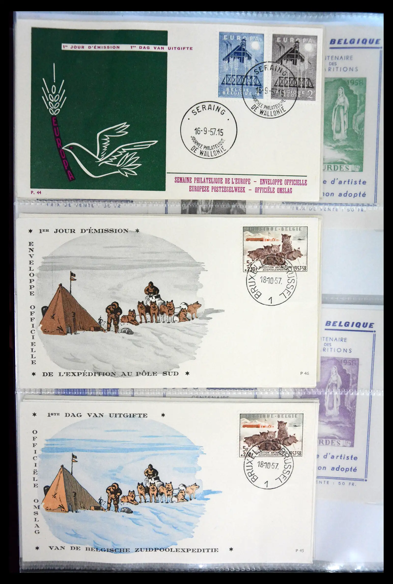 40302 0076 - Stamp collection 40302 Belgium covers/fdc's 1832-2008.